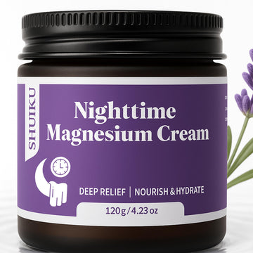 Magnesium Lotion for Sleep & Calm, Topical Magnesium Cream for Relaxation, Nightly Calm, Better Sleep, and for Leg Cramps & Pain SHUIKU uk supplements