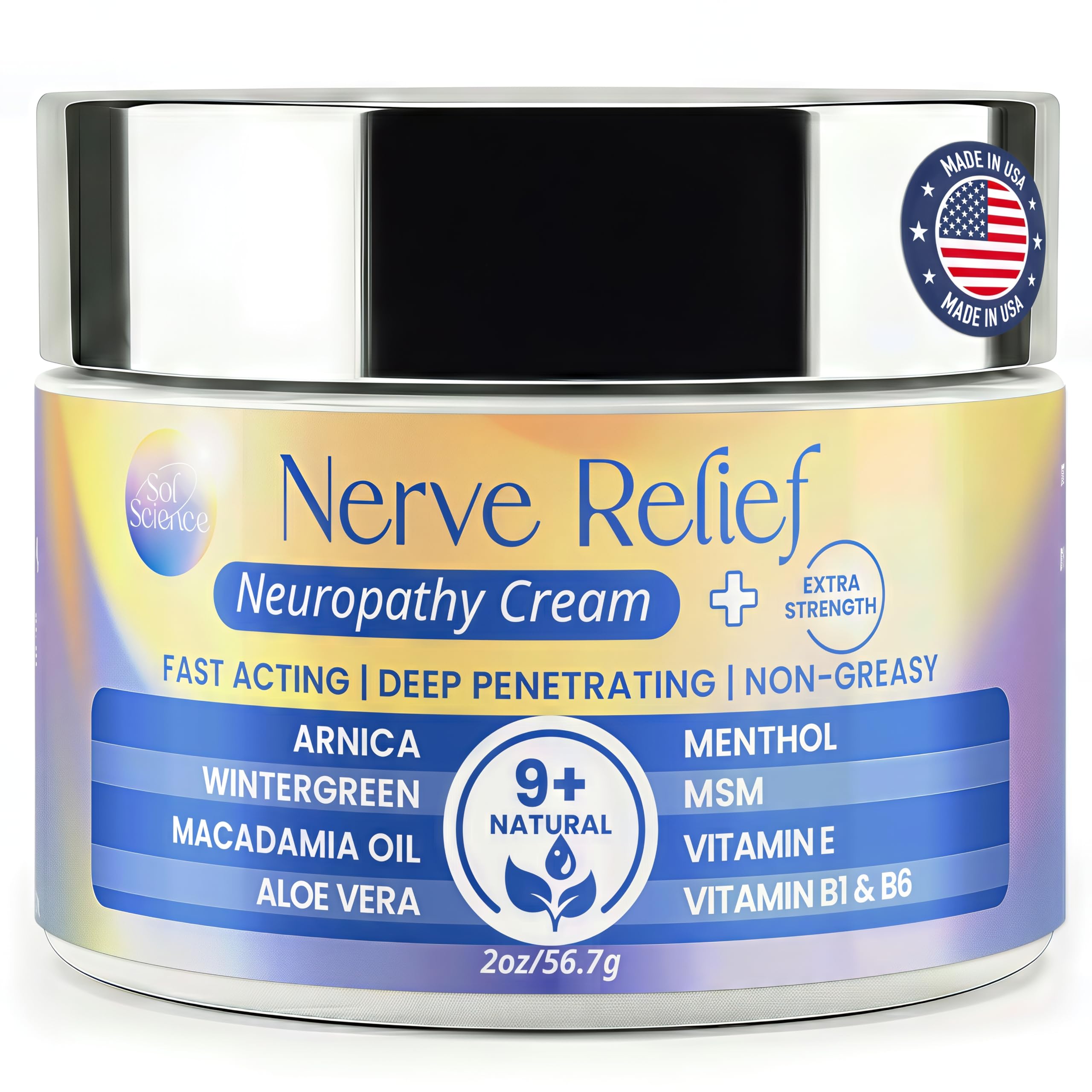 PURPLE CANYON Nerve Pain Relief Cream for Neuropathy – for Feet & Legs | MSM, Arnica, Alpha Lipoic Acid | Fast-Absorbing, Non-Greasy Formula | 2 oz PURPLE CANYON uk supplements