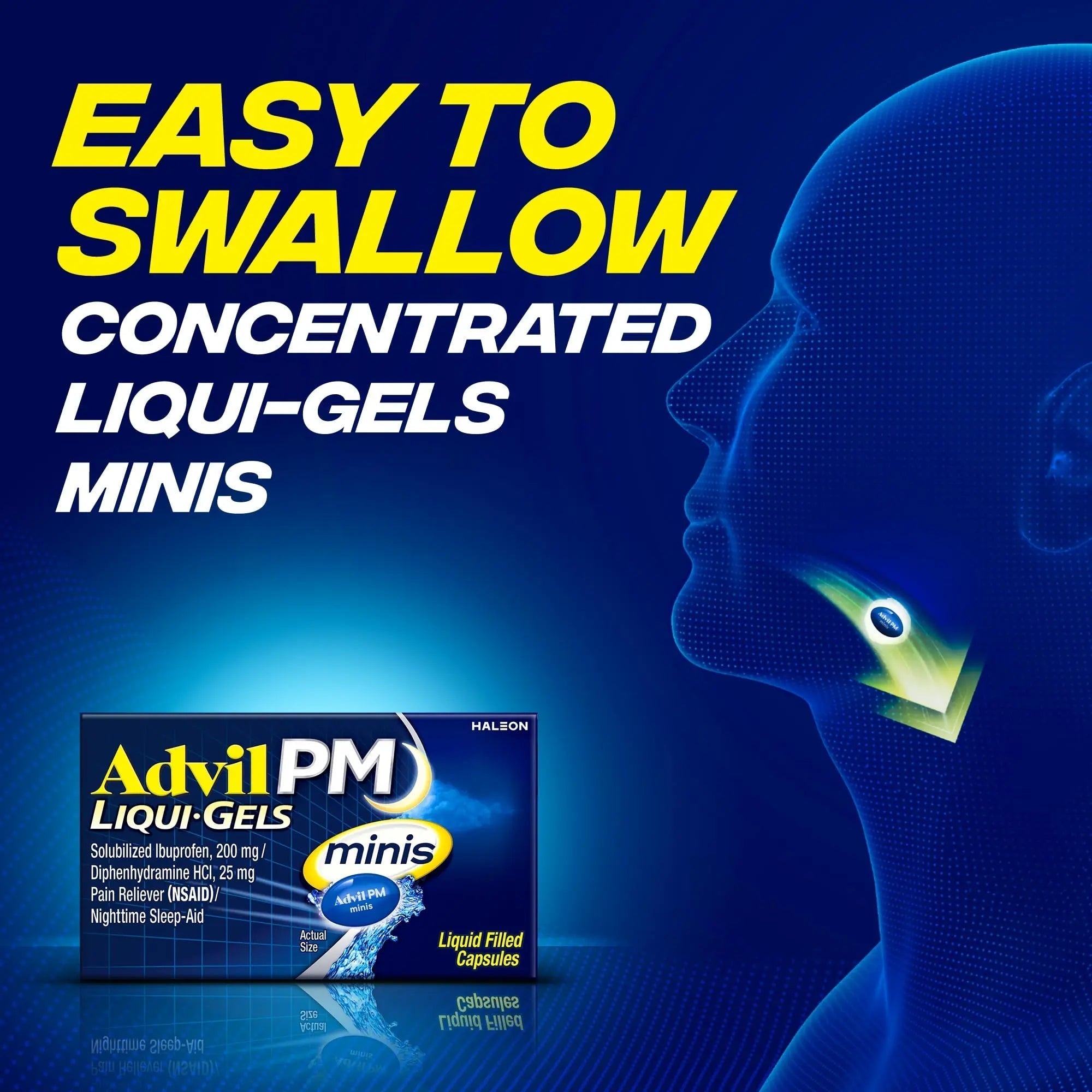 Advil PM Liqui-Gels Minis, 80 Liquid Filled Capsules Advil uk supplements