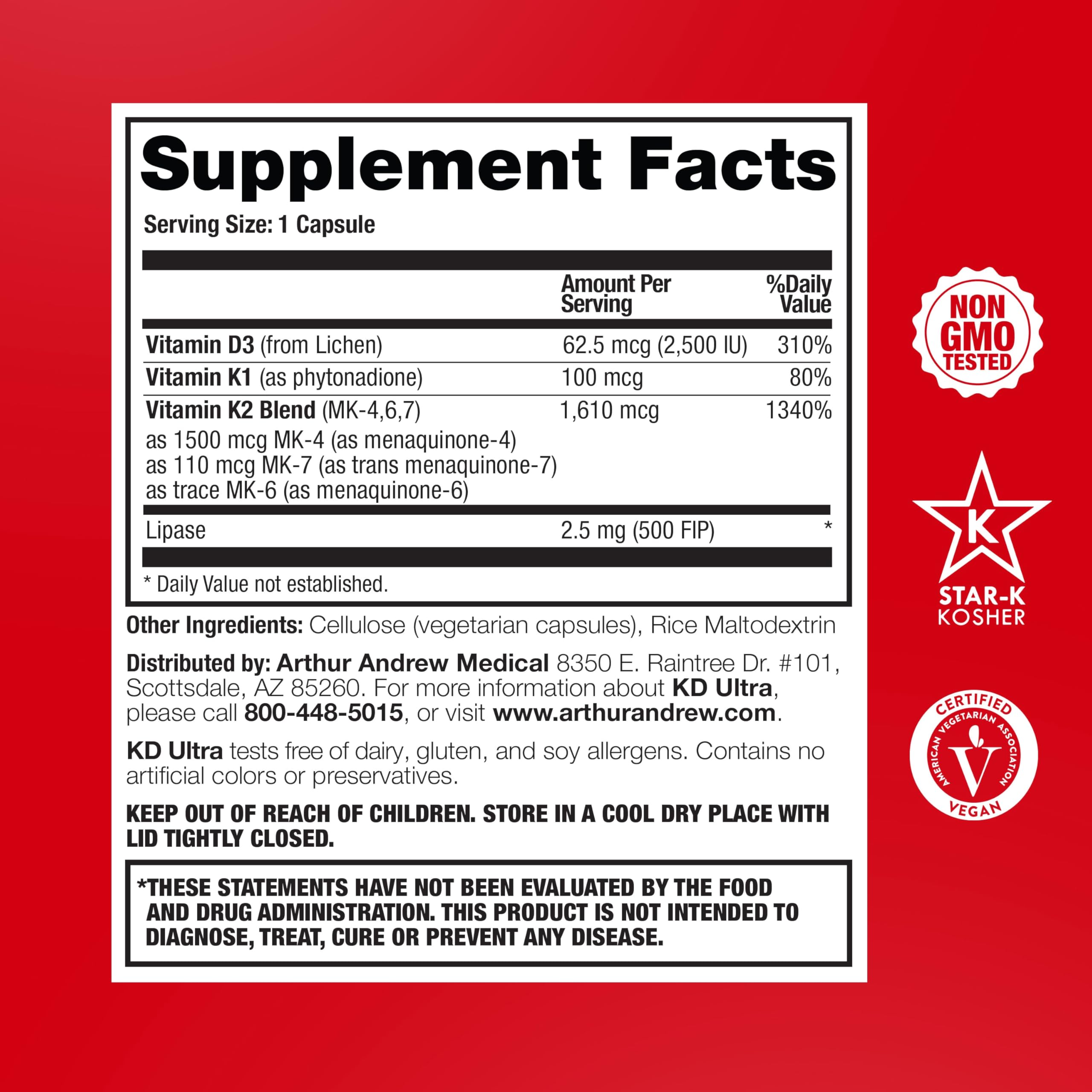 Arthur Andrew Medical, KD Ultra, Immunity, Heart and Bone Health, 90 Capsules Arthur Andrew Medical uk supplements