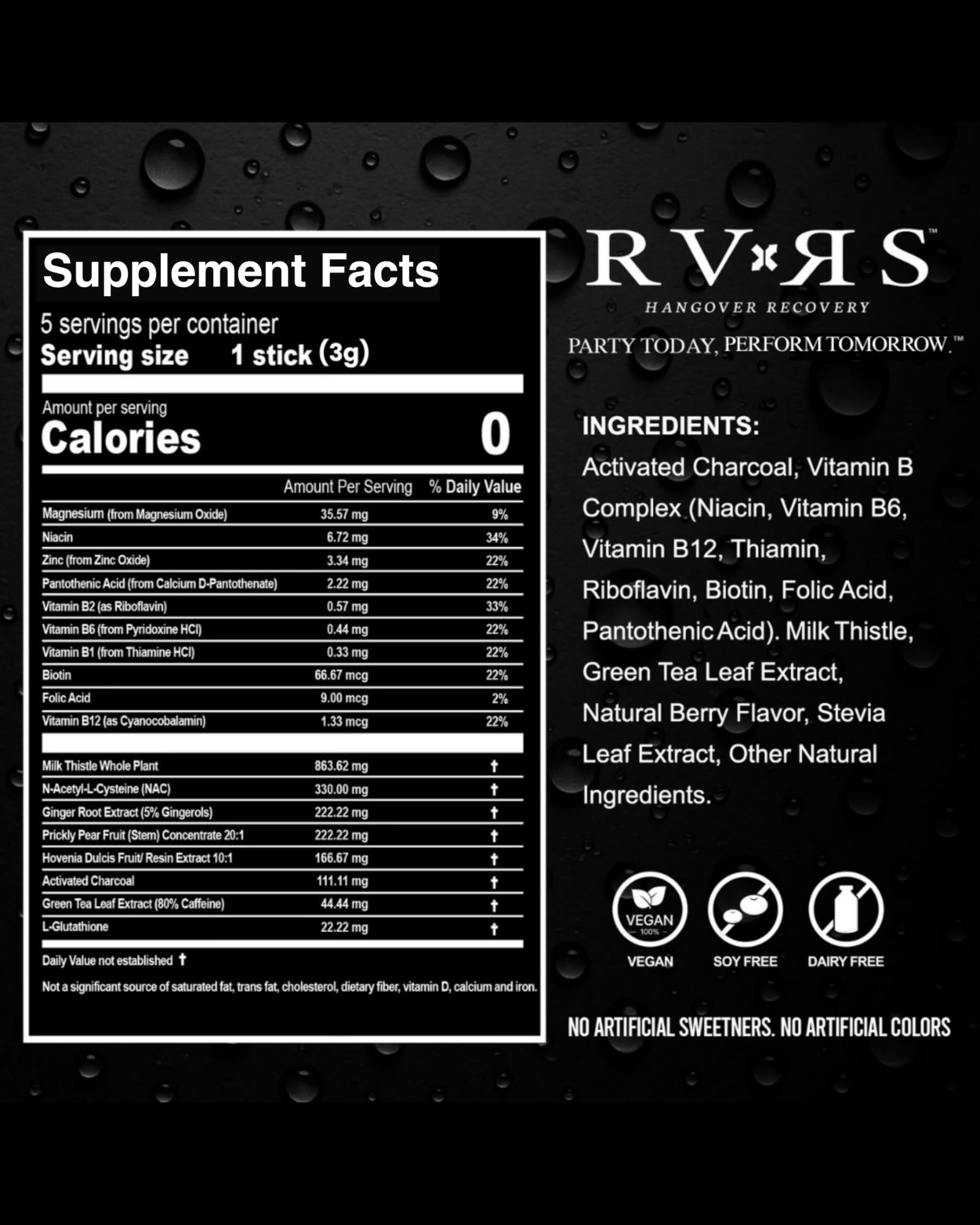 RVRS Recovery Support Powder Sticks (5) RVRS uk supplements