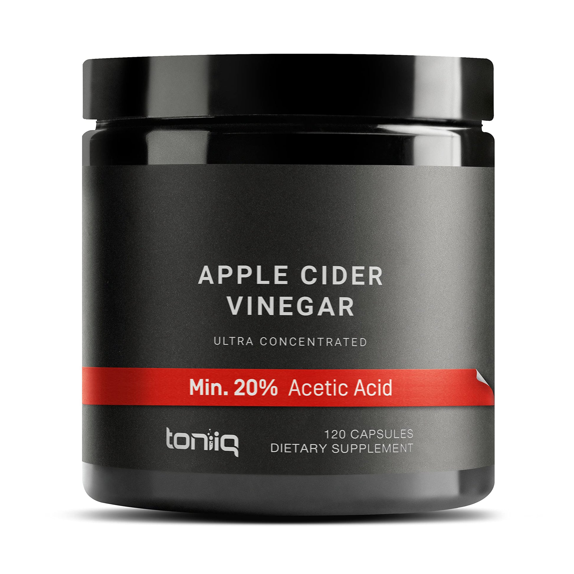 Toniiq 20% Acetic Acid Ultra High Strength Non-GMO Apple Cider Vinegar Capsules Toniiq uk supplements