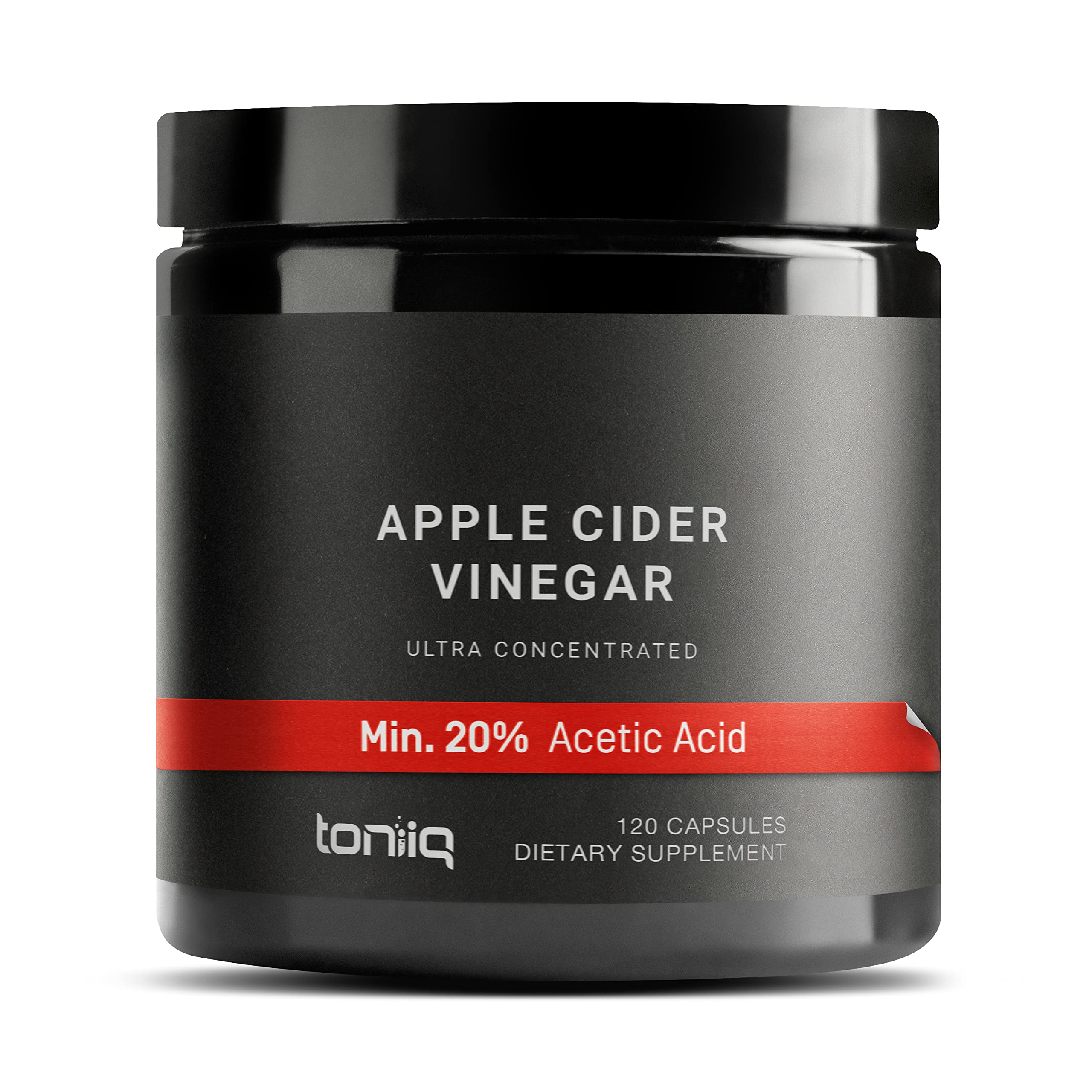 Toniiq 20% Acetic Acid Ultra High Strength Non-GMO Apple Cider Vinegar Capsules Toniiq uk supplements