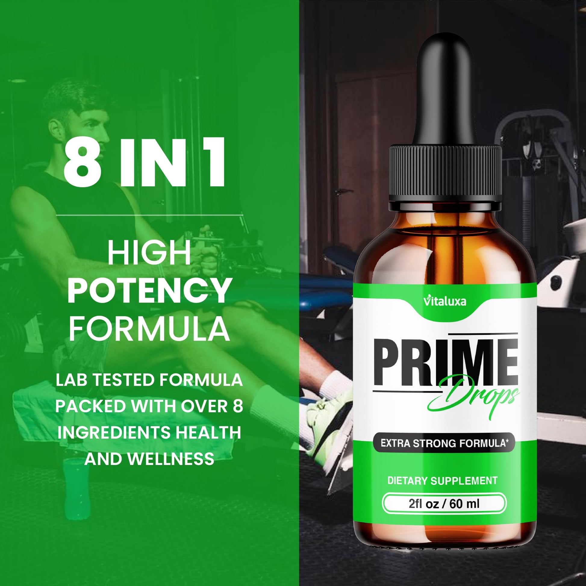 (2 Pack) Prime Drops for Men, Extra Strength Prime Drops Liquid Supplement Performance Blend All Natural Support, PrimeDrops Advanced Formula Vitamins for Health Wellness Reviews (4oz) Vitaluxa uk supplements