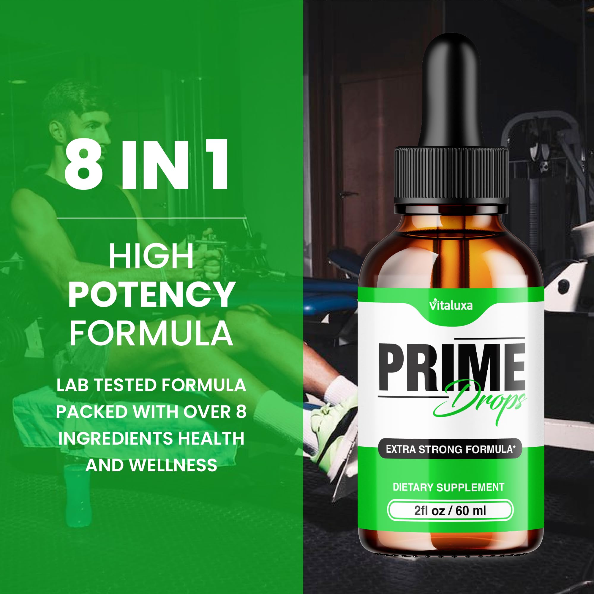 (2 Pack) Prime Drops for Men, Extra Strength Prime Drops Liquid Supplement Performance Blend All Natural Support, PrimeDrops Advanced Formula Vitamins for Health Wellness Reviews (4oz) Vitaluxa uk supplements