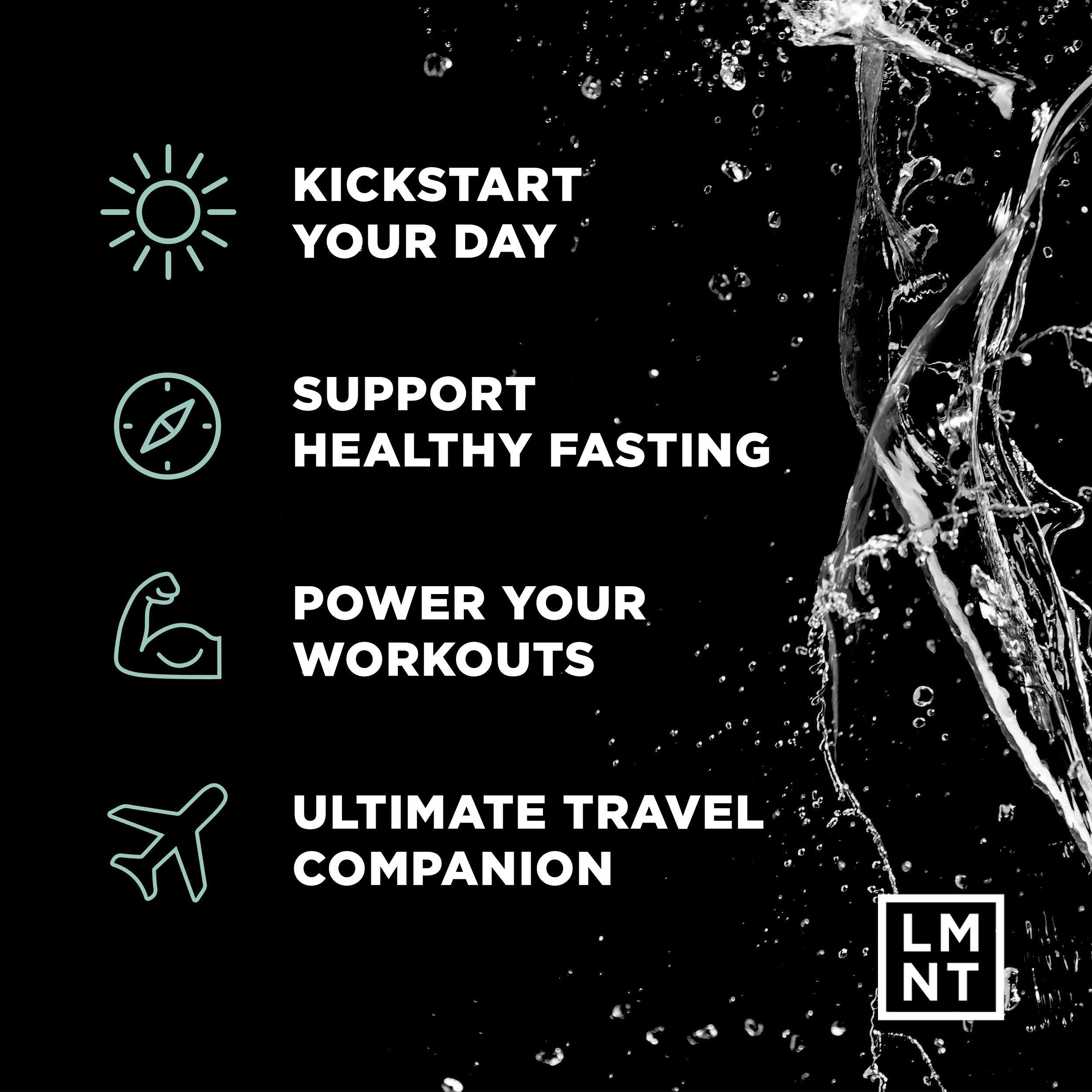 LMNT Zero-Sugar Electrolytes - Raw Unflavored Salt - Hydration Powder Packets Drink LMNT uk supplements