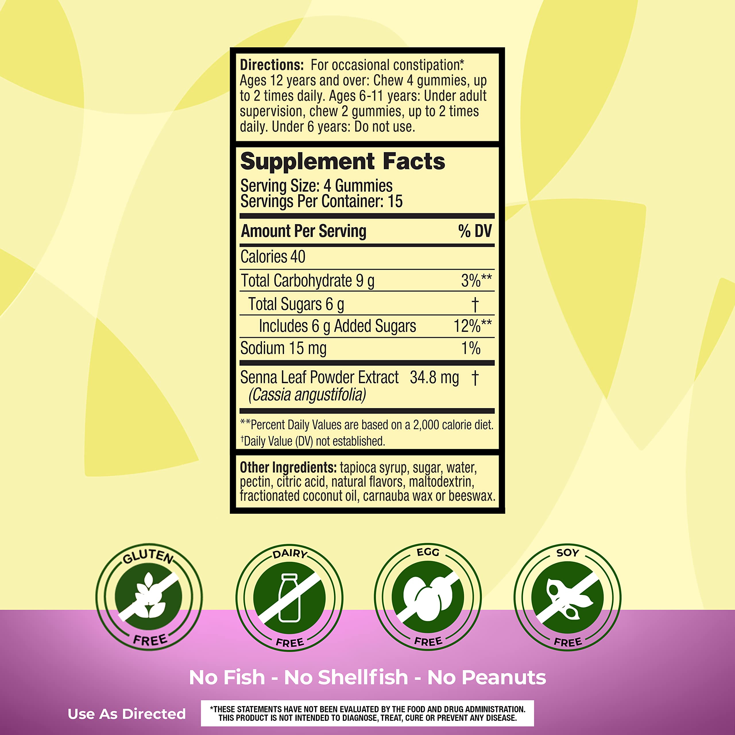 Senokot Dietary Supplement Laxative Gummies, Natural Senna Extract, Gentle, Overnight Relief Senokot uk supplements
