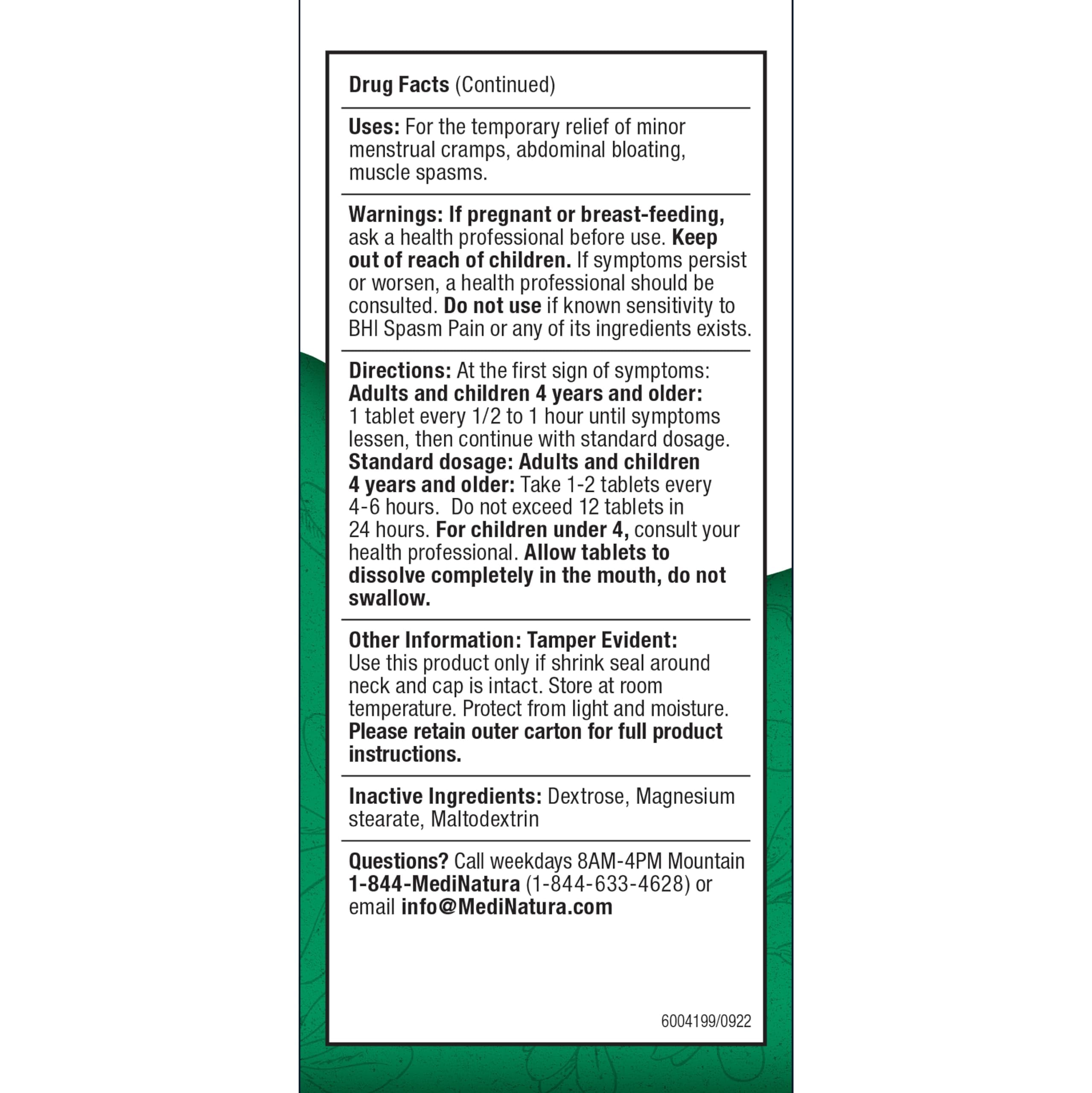 BHI Pain & Spasm Bundle BHI Back Homeopathic Support for Back Pain (100 Tablets) +BHI Spasm, Natural Relief for Cramps & Spasms, Homeopathic Medicine (100 Tablets) MediNatura uk supplements