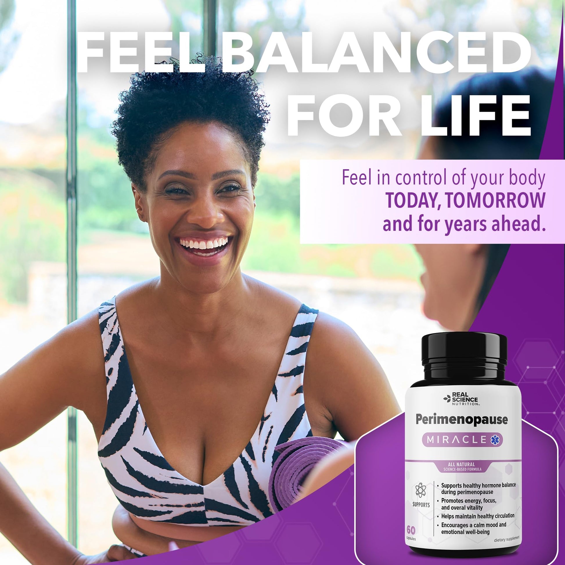 Real Science Perimenopause Supplements for Women for Hormone Balance & Energy Support – Nitric Oxide Formula with Vinitrox, GABA & Essential Vitamins for Hot Flashes, Mood & Energy – 60 Caps Real Science Nutrition uk supplements