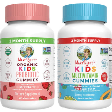 MaryRuth Organics Multivitamin and Probiotic Gummies (Strawberry) for Kids | Clean Label Project Verified® | Vitamins for Gut Health MARYRUTH'S uk supplements