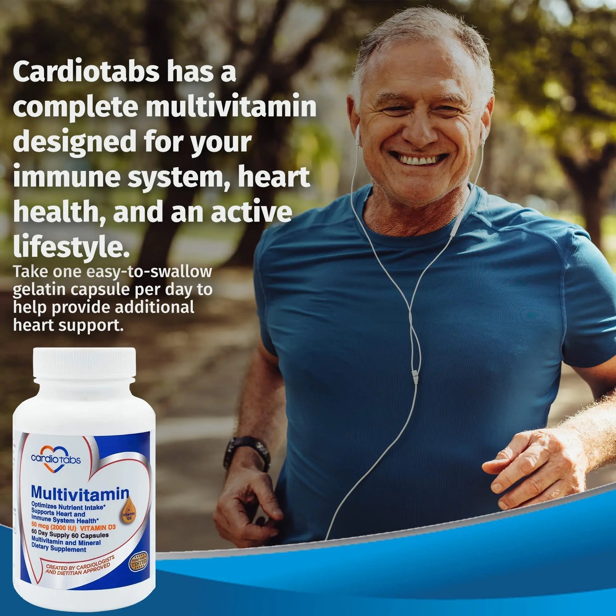 Cardiotabs Multivitamin - Heart and Immunity Supplements for Men & Women, Multivitamin for Men & Women, with Minerals B-Vitamin Complex CardioTabs uk supplements