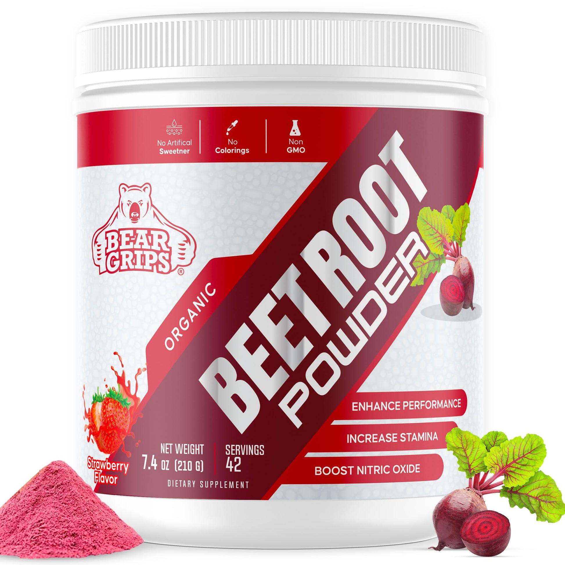 Organic Beet Root Powder - Nitric Oxide Supplement Super Food Beets Supplements Bear Grips uk supplements