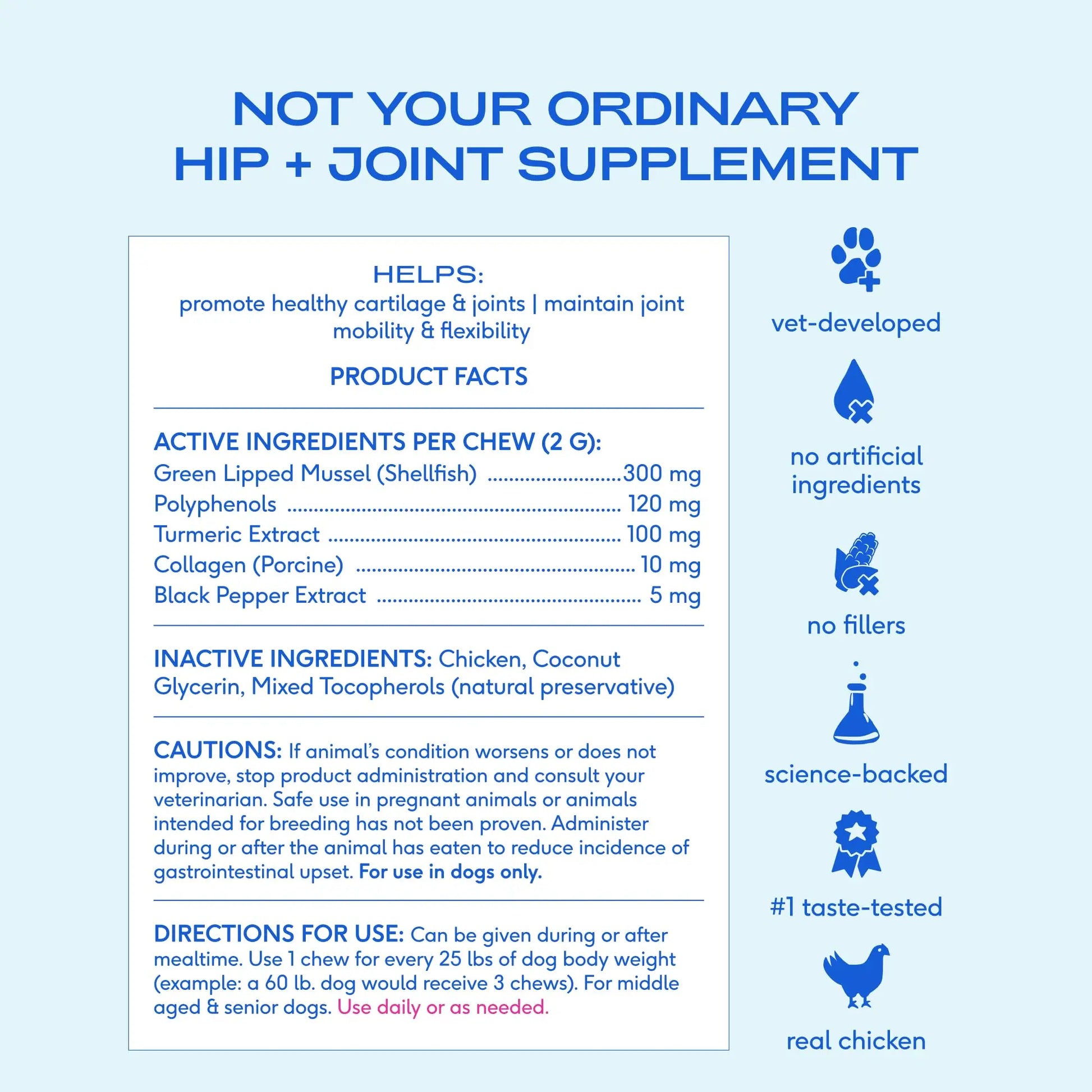 Native Pet Inflammatory Care - Pain Relief for Dogs - Green-Lipped Mussel, Turmeric & Collagen for Dogs - Hip and Joint Supplement Supports Healthy Inflammatory Response & Joint Comfort - 60 Chews Native PetBuy Supplements Australia