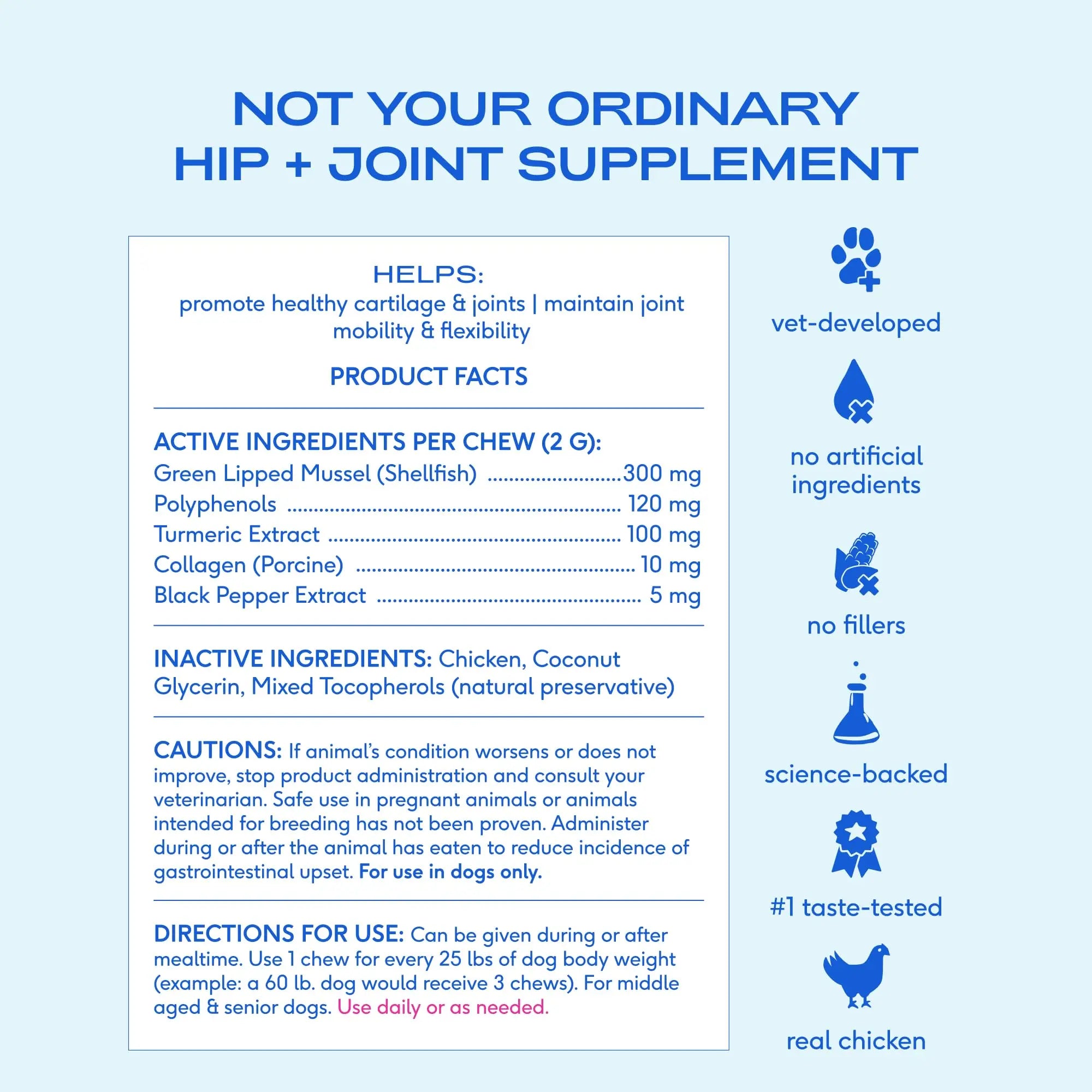 Native Pet Inflammatory Care - Pain Relief for Dogs - Green-Lipped Mussel, Turmeric & Collagen for Dogs - Hip and Joint Supplement Supports Healthy Inflammatory Response & Joint Comfort - 60 Chews Native Pet uk supplements
