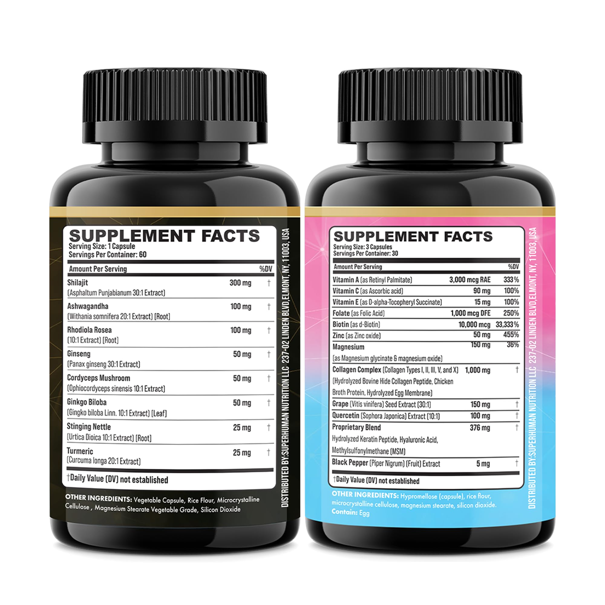 Parrox Adaptogen & Beauty Bundle – Rhodiola, Panax Ginseng, Ashwagandha, Cordyceps, Turmeric, Collagen, Biotin, Keratin, MSM, Hyaluronic Acid, Zinc, Quercetin, Vitamin C, A & E, Folate, Magnesium Parrox uk supplements