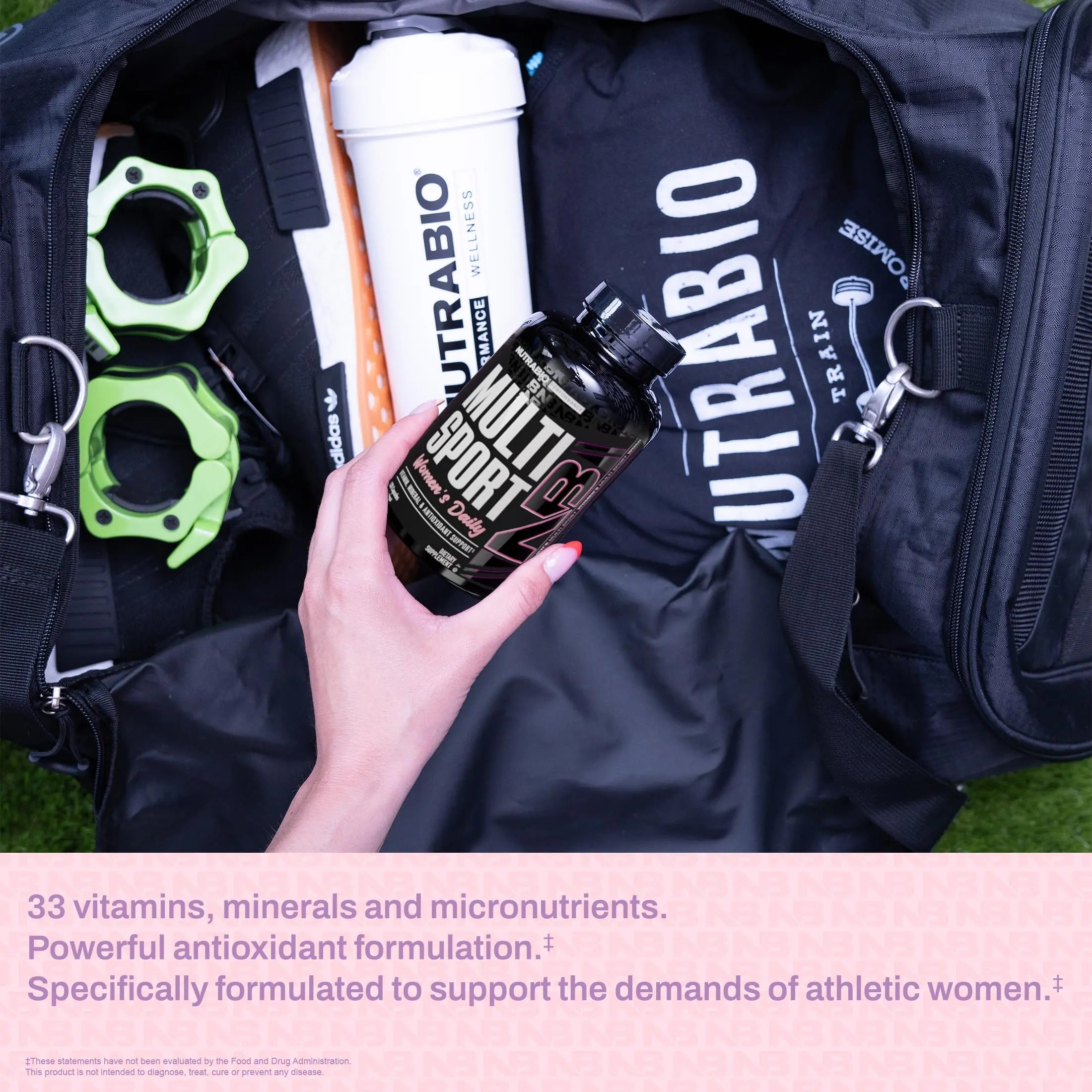 NutraBio Multisport for Women - Womens MultiVitamin - 33 Vitamins, Minerals, Micronutrients - Rich in Antioxidants NutraBio uk supplements