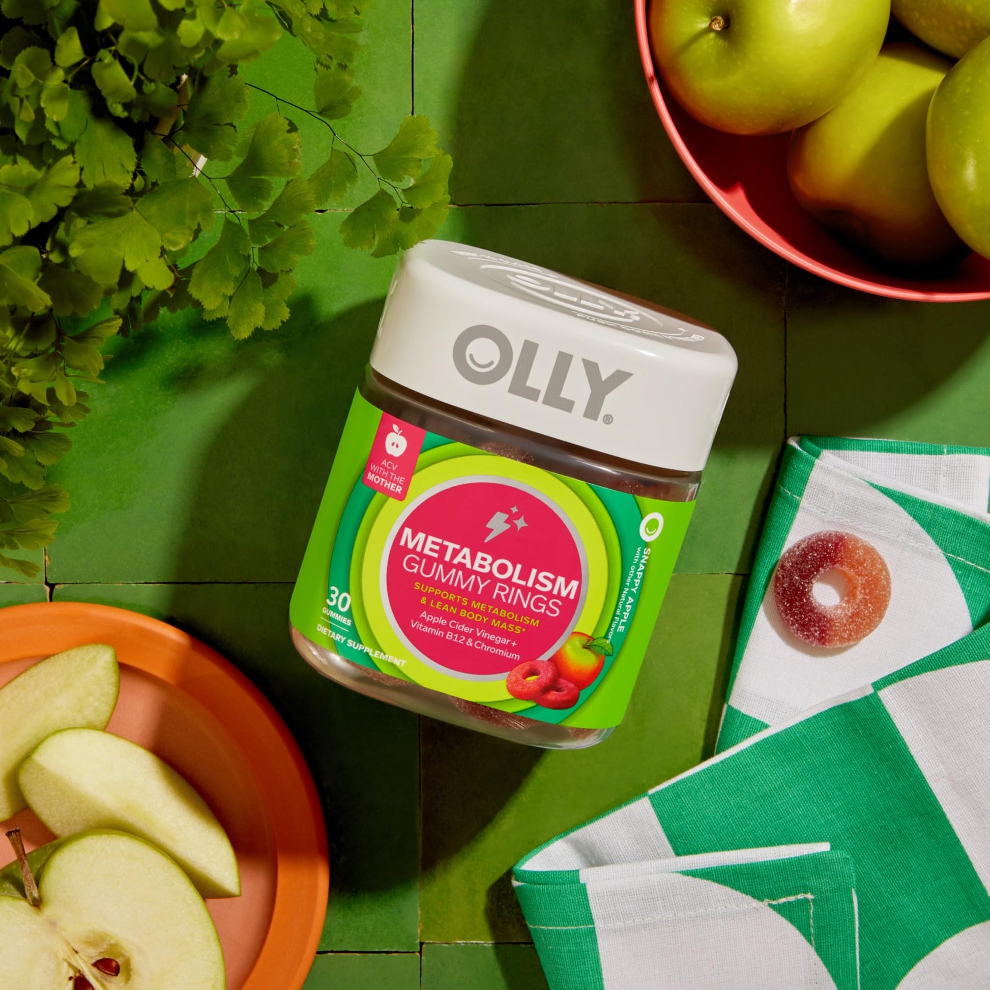 OLLY Metabolism Gummy Rings, Apple Cider Vinegar, Vitamin B12, Chromium, Energy OLLY uk supplements