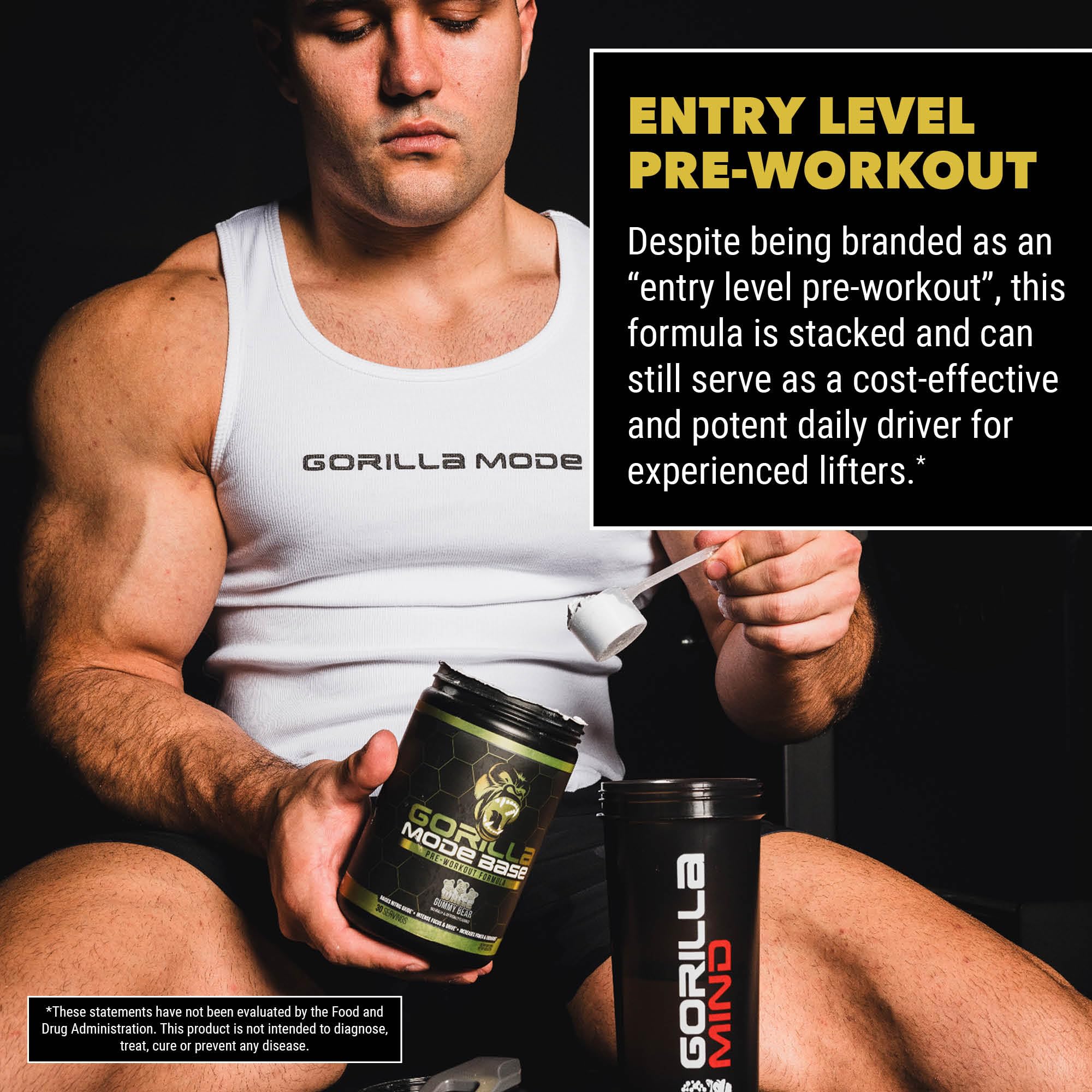Gorilla Mode Base Pre Workout - Raises Nitric Oxide · Intense Focus & Drive · Endurance Gorilla Mind uk supplements