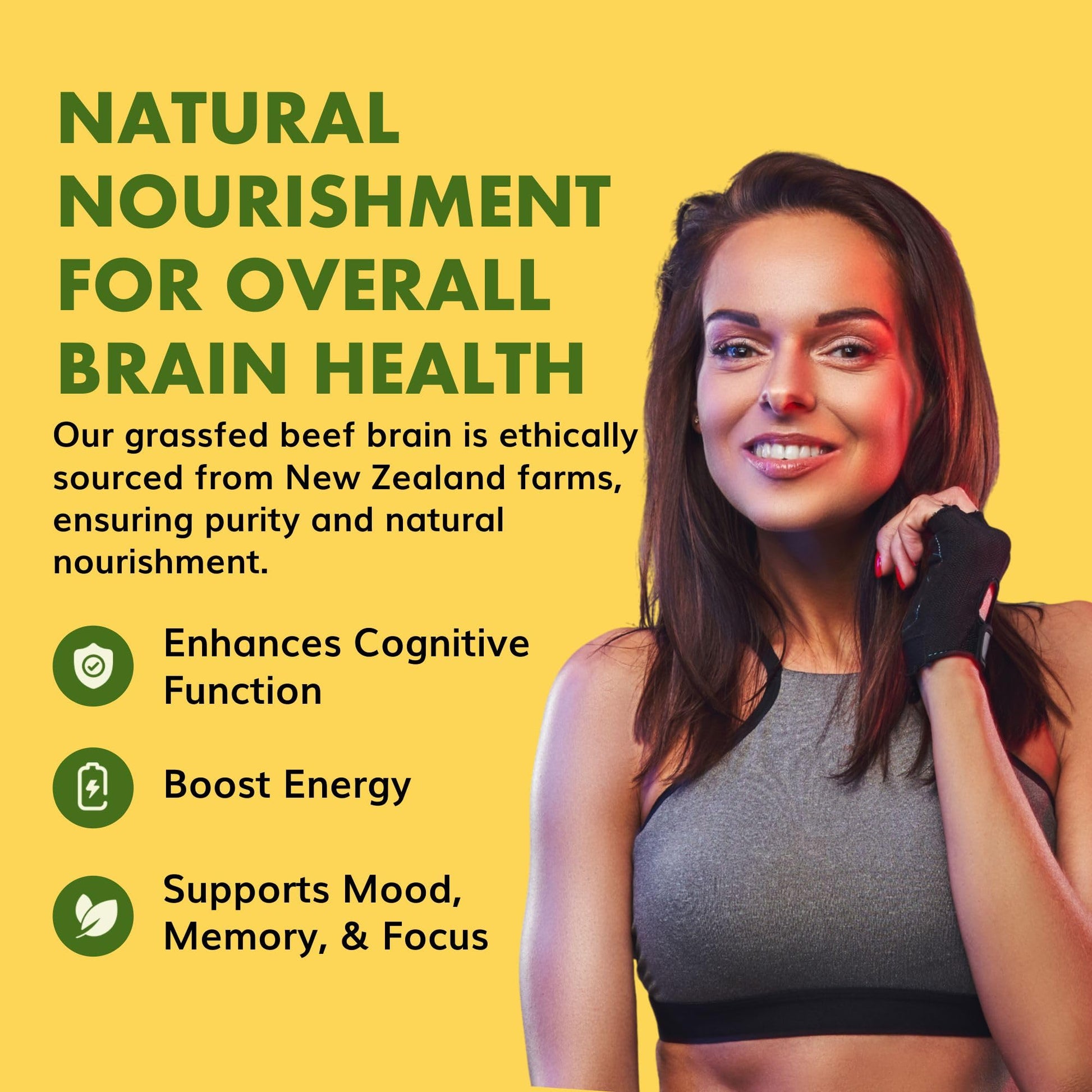 Primal Being Grassfed Beef Brain, Supports Memory, Mood, Focus, Energy, Cognitive Health - 90 Capsules, 1500mg per Serving Primal Being uk supplements