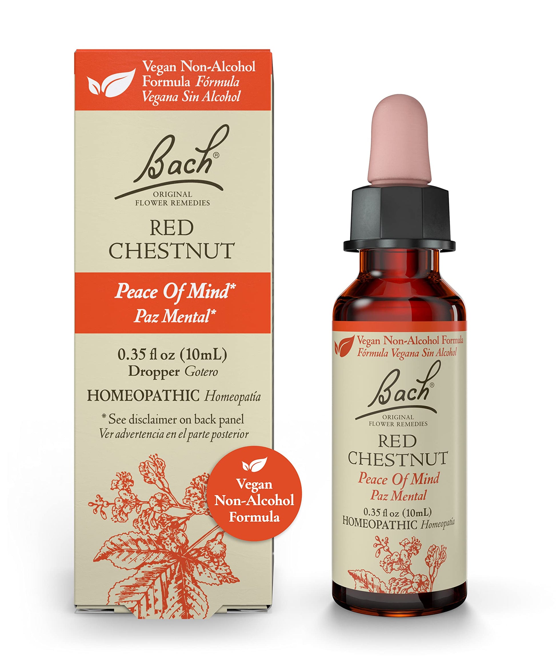 Bach Original Flower Remedies, Red Chestnut for Peace of Mind (Non-Alcohol Formula) Bach uk supplements