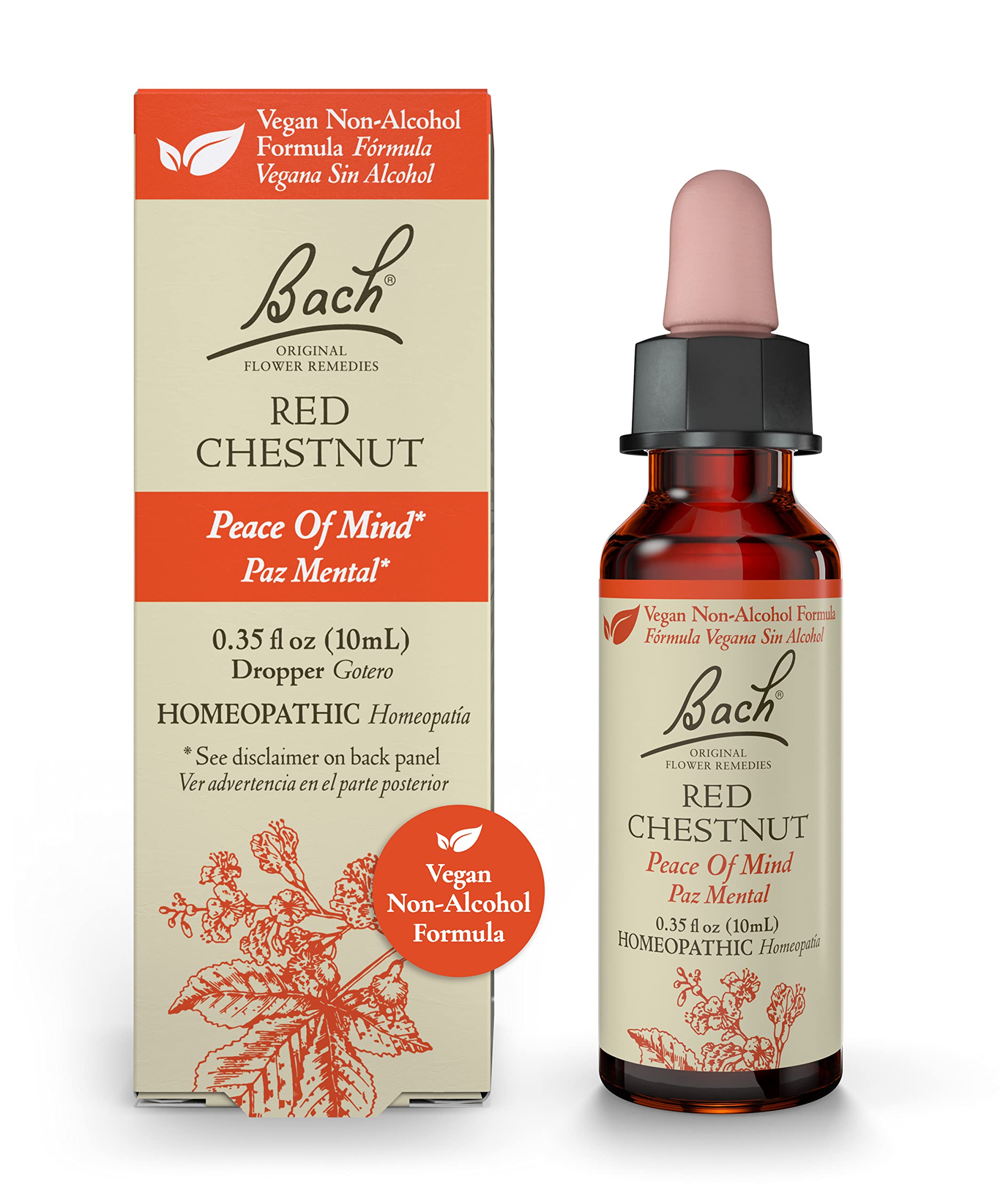 Bach Original Flower Remedies, Red Chestnut for Peace of Mind (Non-Alcohol Formula) Bach uk supplements