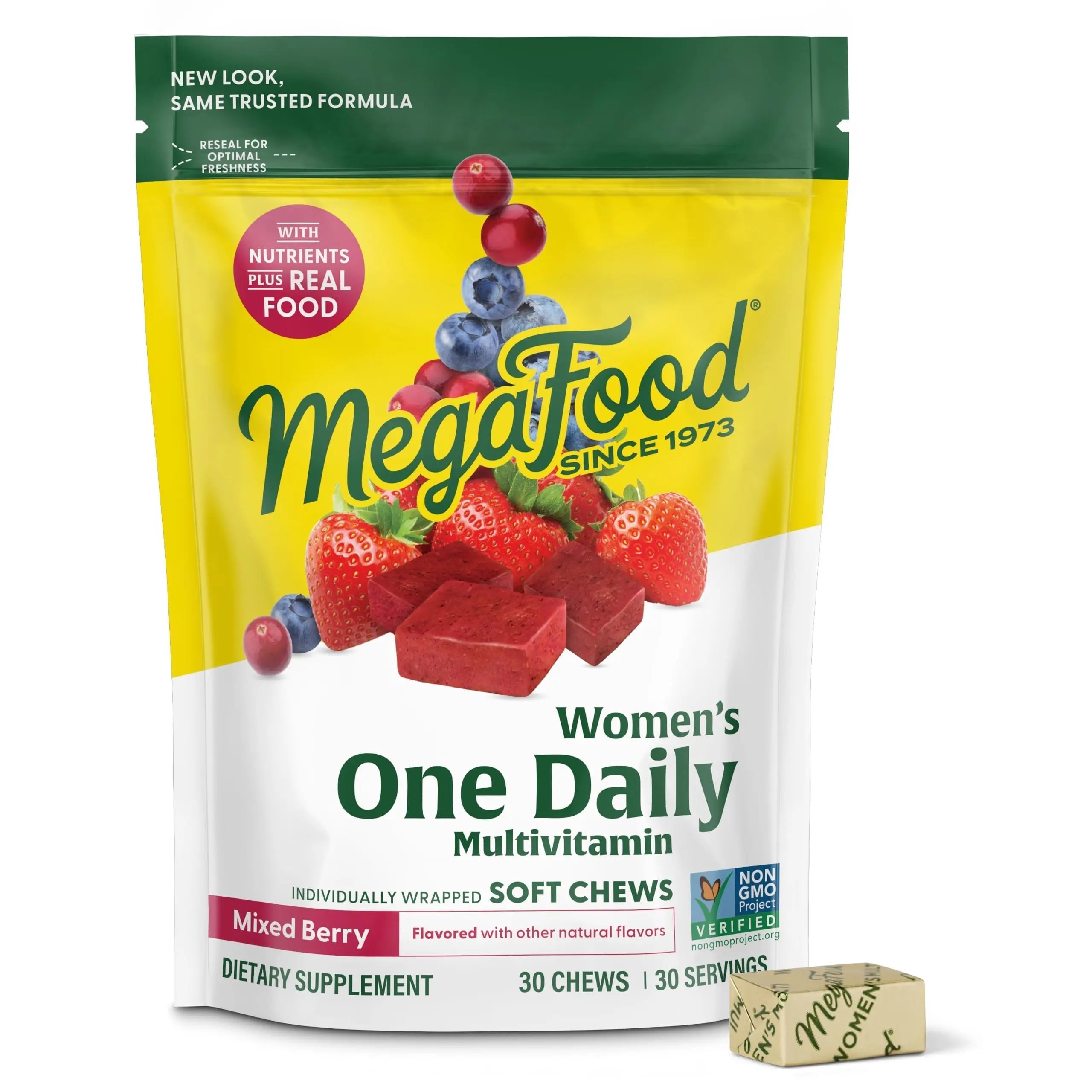 MegaFood Multivitamin for Women, One Daily Multivitamins, Soft Chews with Folate, Methylated B12, Vitamin B6, Biotin, Vitamin D3, C & A MegaFood uk supplements