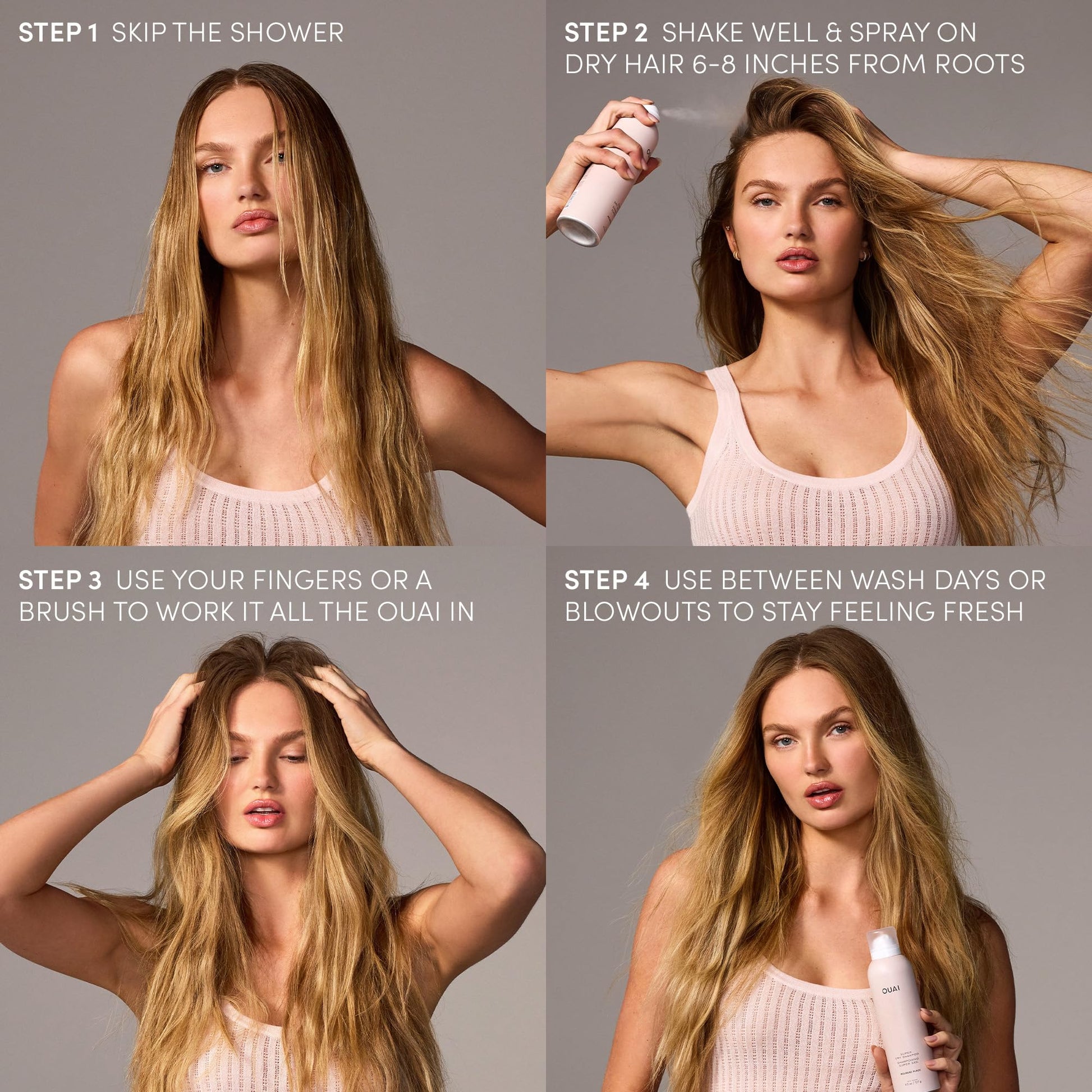 OUAI Super Travel Size Dry Shampoo - Volumizing Dry Shampoo - Absorbs Oil, Dirt & Sweat - Blends Seamlessly into Hair with Zero Residue & Enriched with a Long-Lasting Scent - Melrose Place (2 oz) OUAI uk supplements