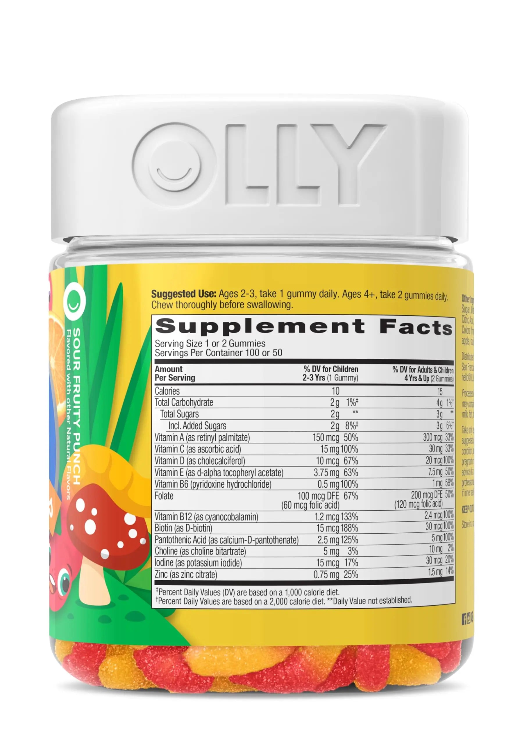 OLLY Kids Multivitamin Gummy Worms, Overall Health and Immune Support, Vitamins and Minerals A, C, D, E, Bs and Zinc OLLY uk supplements