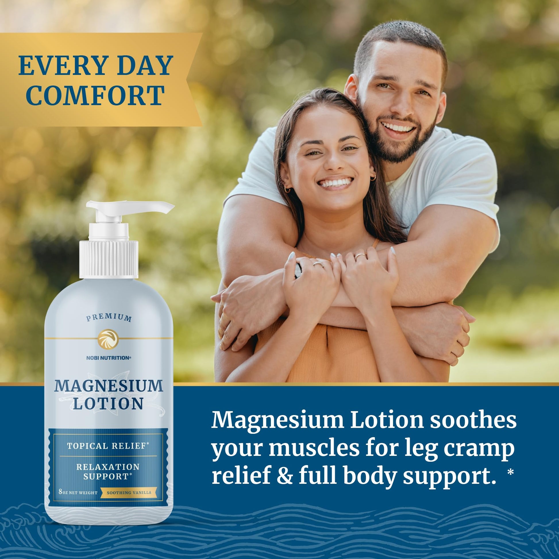 Magnesium Lotion | Relieves Muscle Cramps & Soreness | Relaxation & Calming Support Nobi Nutrition uk supplements