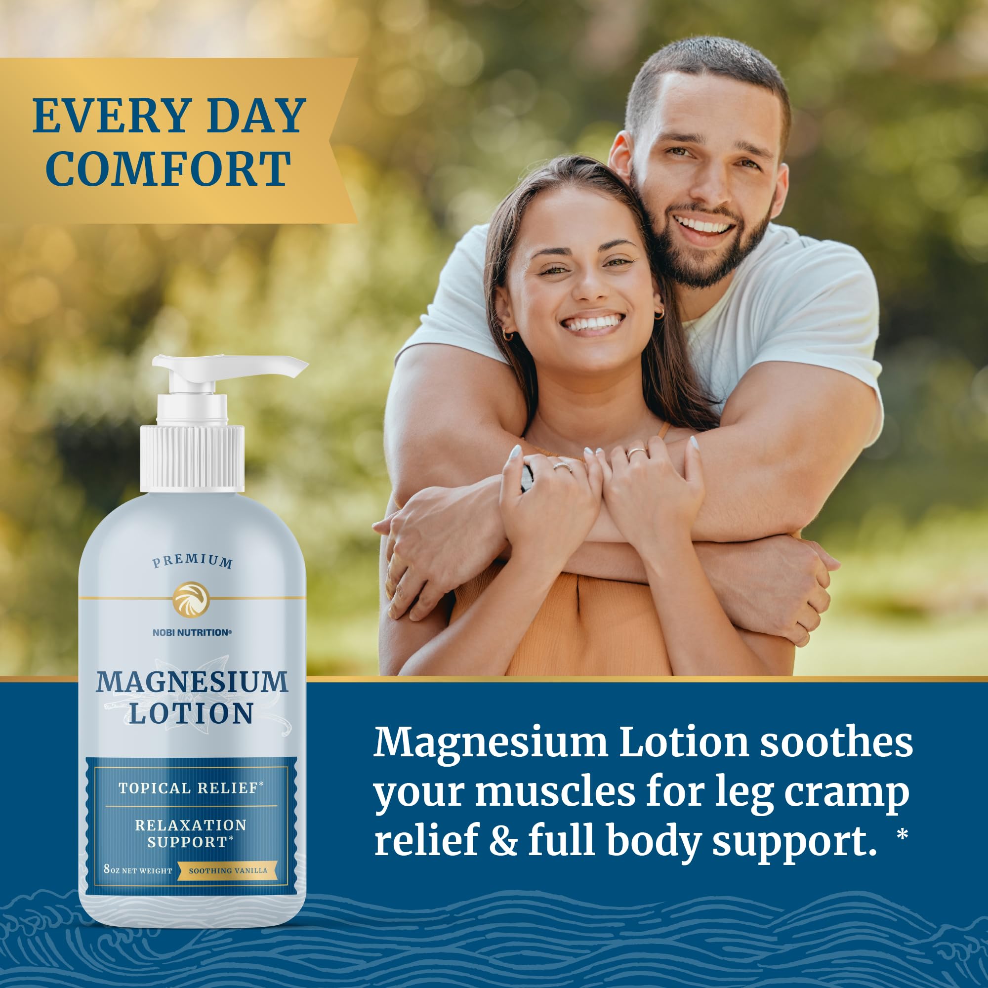Magnesium Lotion | Relieves Muscle Cramps & Soreness | Relaxation & Calming Support Nobi Nutrition uk supplements