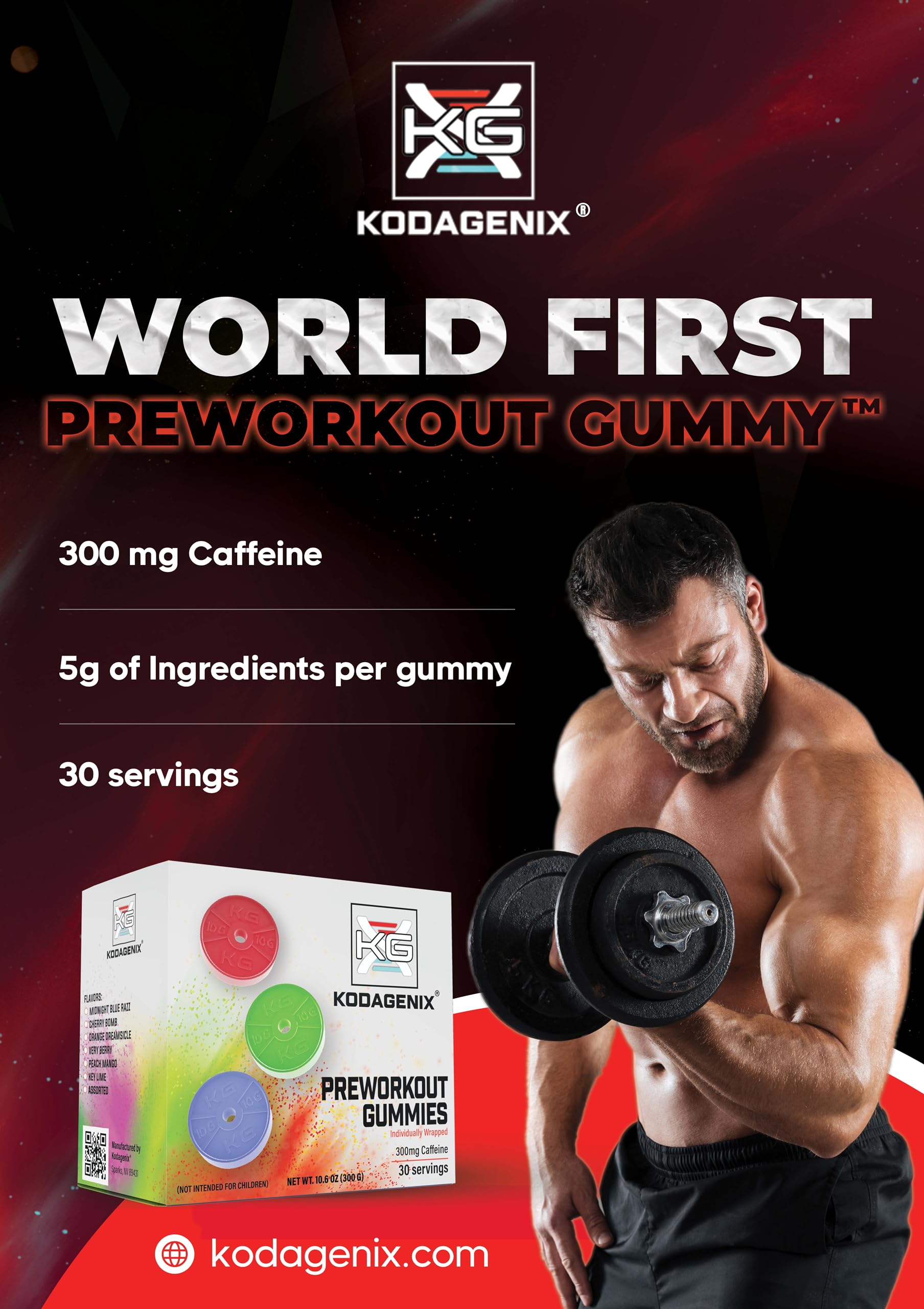 Kodagenix Pre Workout Gummies for Men and Women with Caffeine, L-Citrulline and Beta Kodagenix uk supplements