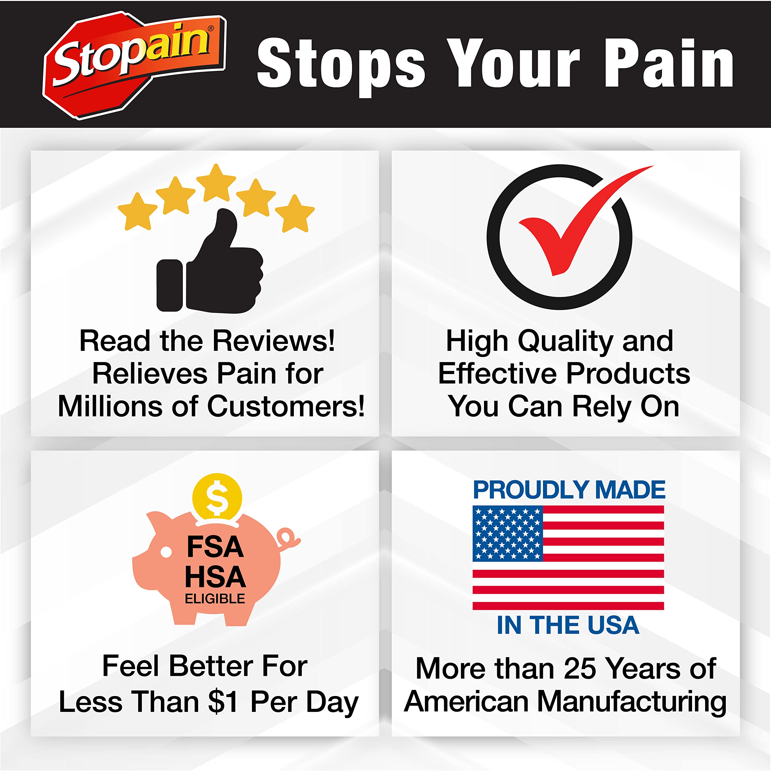Stopain Migraine Pain Relief Gel Pump, 1.62oz, USA Made, Max Strength Fast Acting Research Proven Topical Effective at Any Stage, No Known Side Effects or Drug Interactions, HSA FSA Approved Products Stopain uk supplements