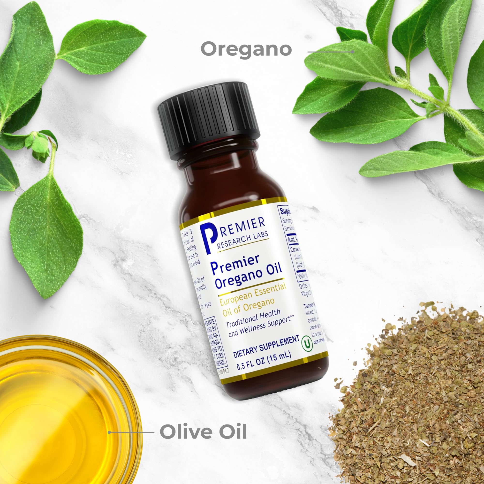 Premier Research Labs Premier Oregano Oil - Oil of Oregano Drops with Carvacrol, Edible Oregano Essential Oil Supplement for Immune & Gut Health - 0.5 Fl Oz Premier Research Labs uk supplements