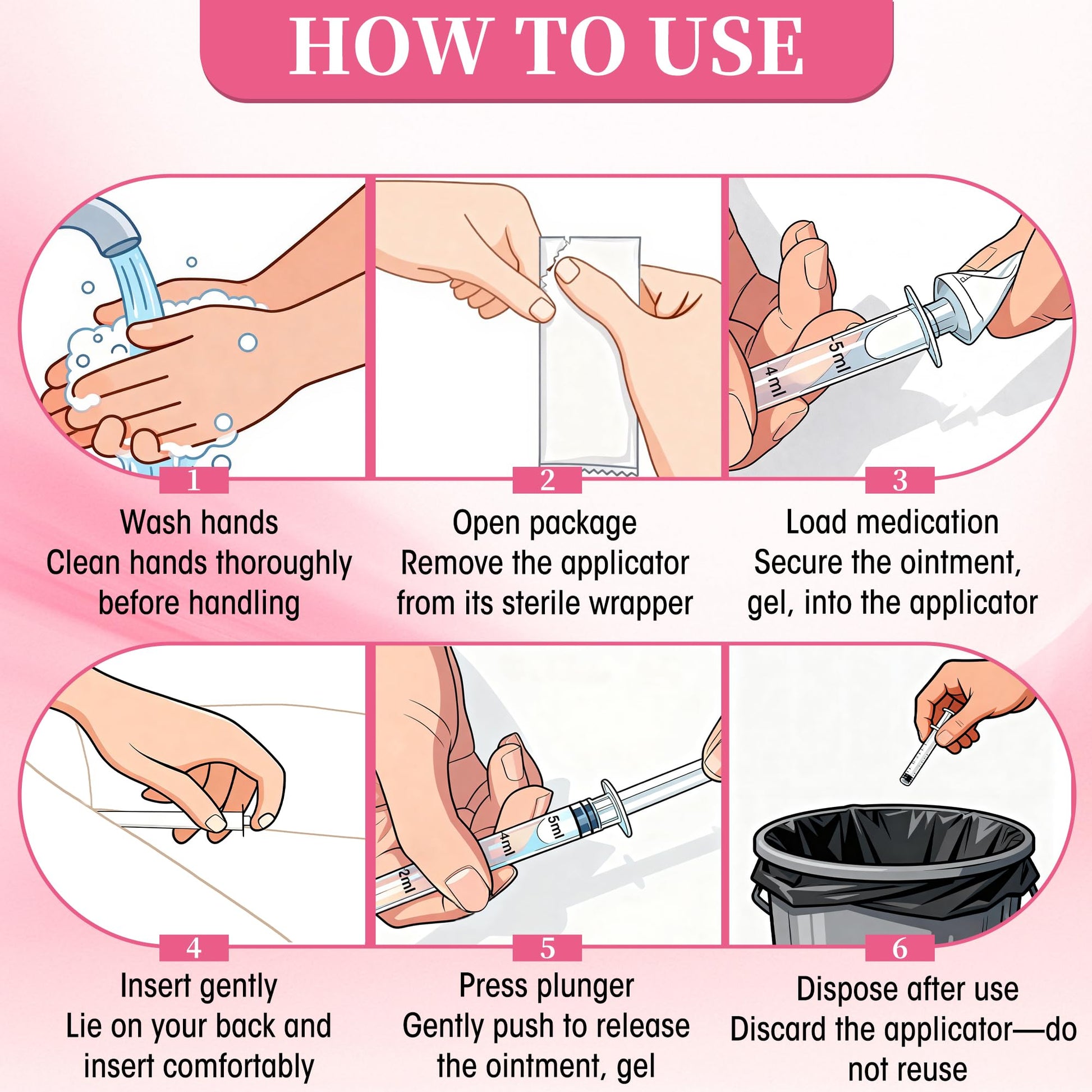 Disposable Vaginal Suppository Applicator for Women – 8ml Lube Injector Syringes with Smooth Tip, Fits Most Creams Gels Pills Tablet Suppositories, Sterilized Individually Wrapped, Pack of 20 BeHerk uk supplements