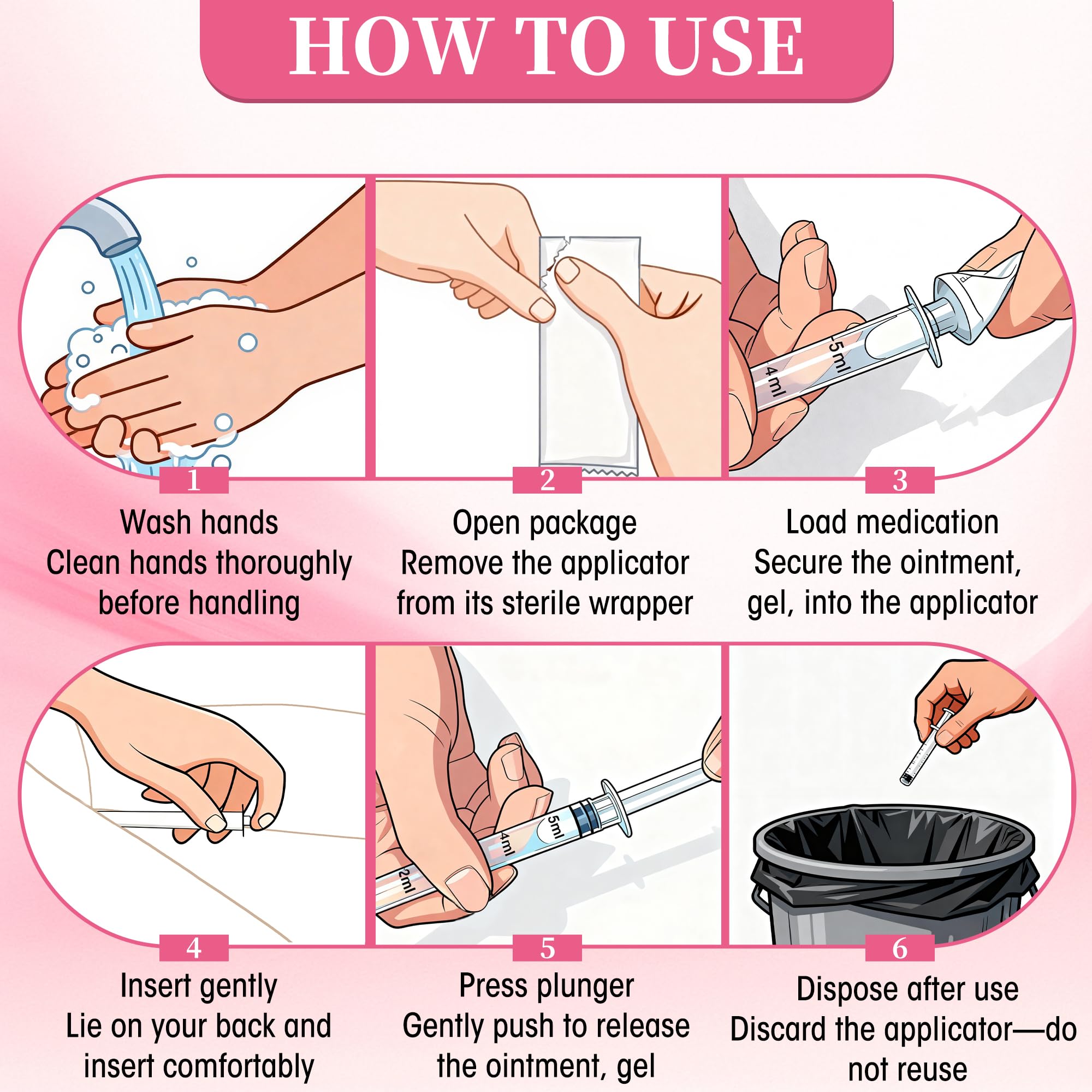 Disposable Vaginal Suppository Applicator for Women – 8ml Lube Injector Syringes with Smooth Tip, Fits Most Creams Gels Pills Tablet Suppositories, Sterilized Individually Wrapped, Pack of 20 BeHerk uk supplements