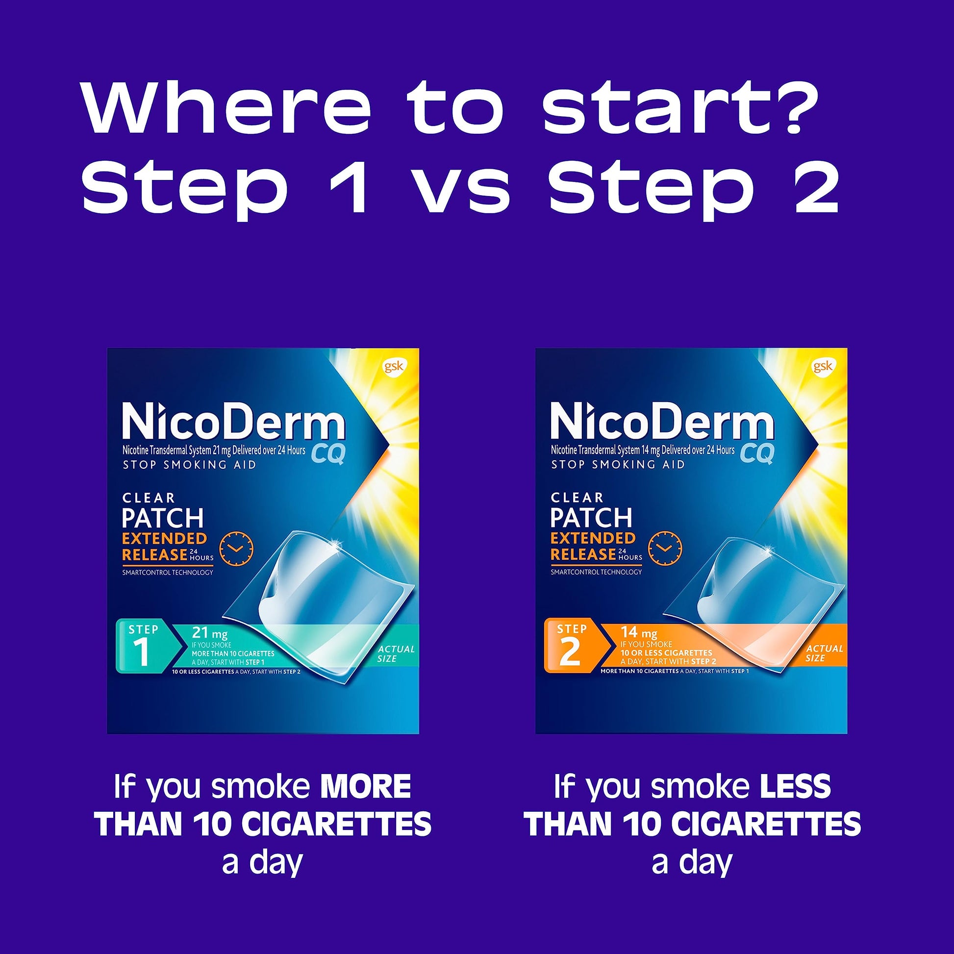 NicoDerm CQ Step 1 Nicotine Patches to Quit Smoking, 21mg, Stop Smoking NicoDerm uk supplements