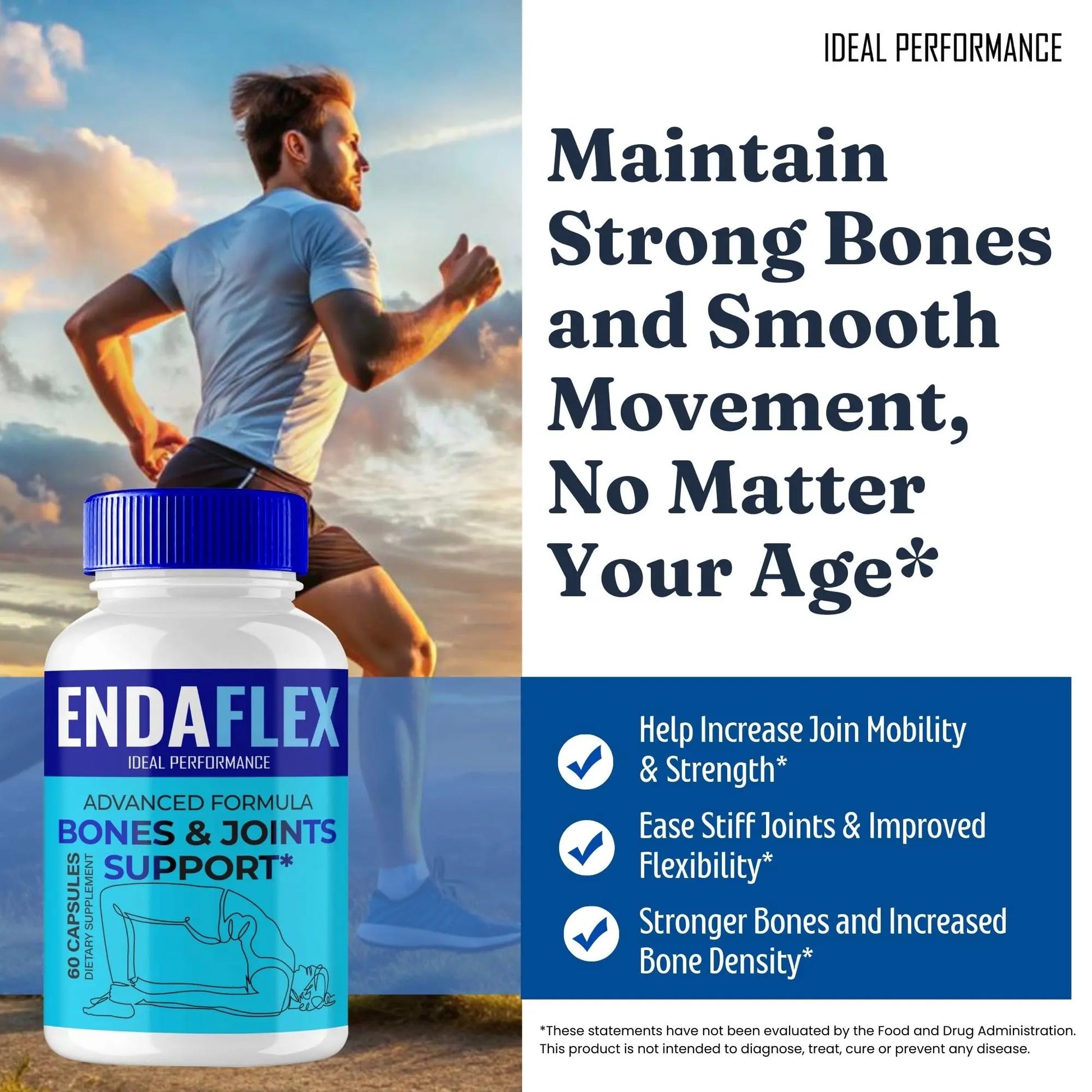 Endaflex Capsules, Advanced Joint Support Supplement Pills for Mobility and Comfort - Maximum Strength, Official Enda Flex Joint Support All Natural Formula, Premium Enda-Flex Reviews (3 Pack) IDEAL PERFORMANCE uk supplements