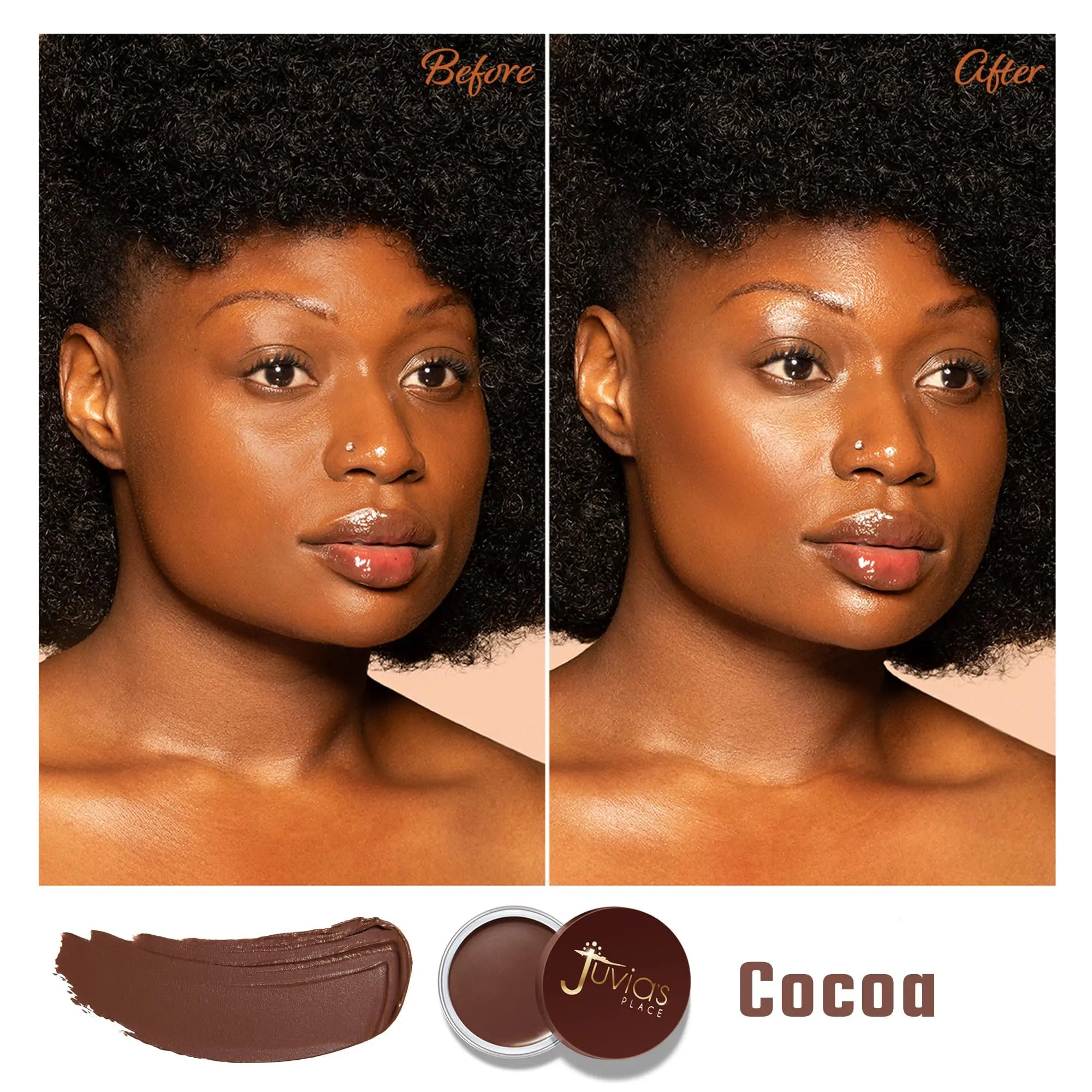 Juvia's Place Bronzed Cream Bronzer - Cocoa - Smooth Cream Bronzer Pot for Sun-Kissed Glow & Warmth, Buildable & Blendable Makeup Contour with Long-Lasting Matte Shimmer Finish, Highly Pigmented Juvia's Place uk supplements
