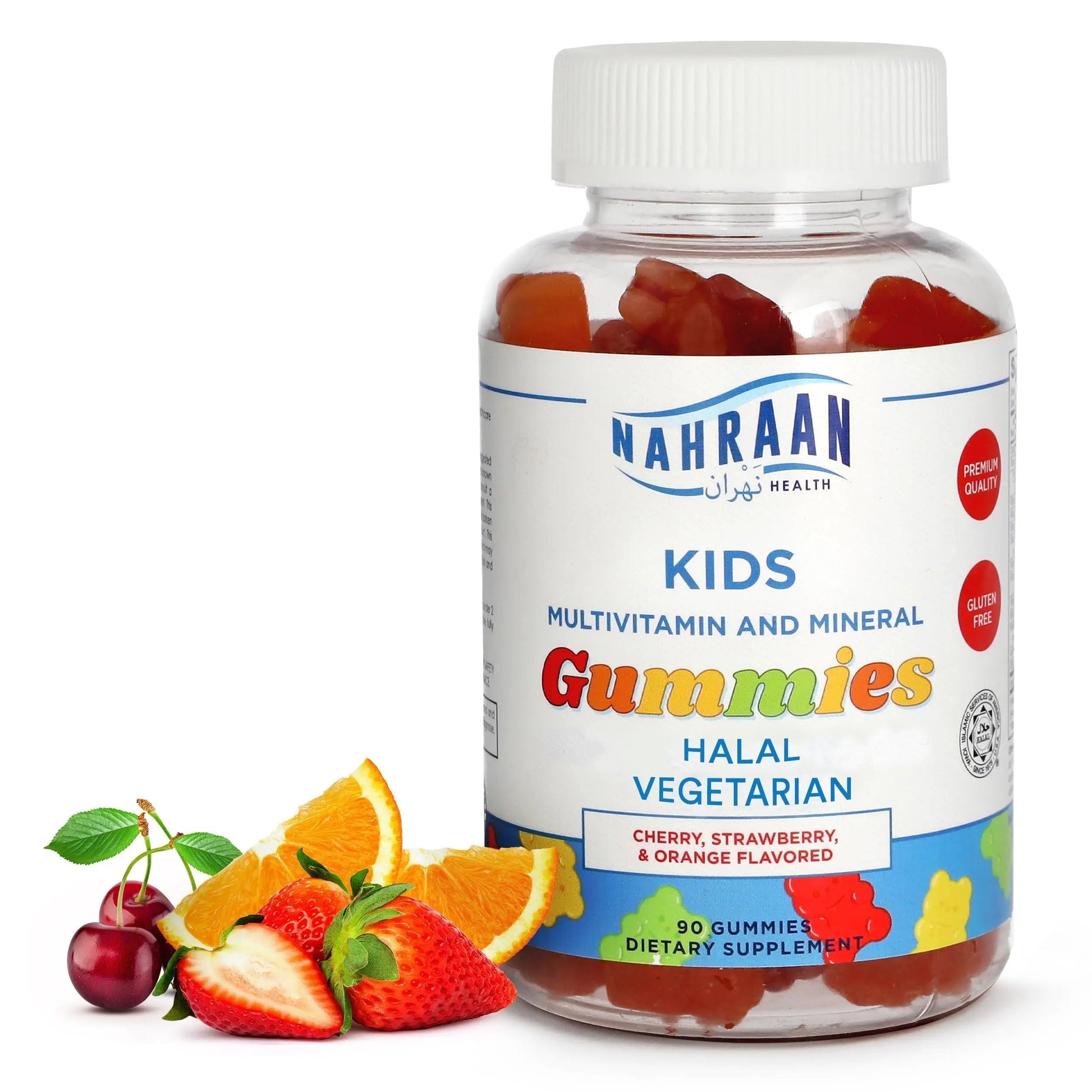 NAHRAAN HEALTH Halal Vitamins for Kids - Halal Multivitamins for Kids Vitamin A, C, D, E, B6, B12 - Non-GMO Vegetarian, Halal Gummies - 90 Count NAHRAAN HEALTH uk supplements