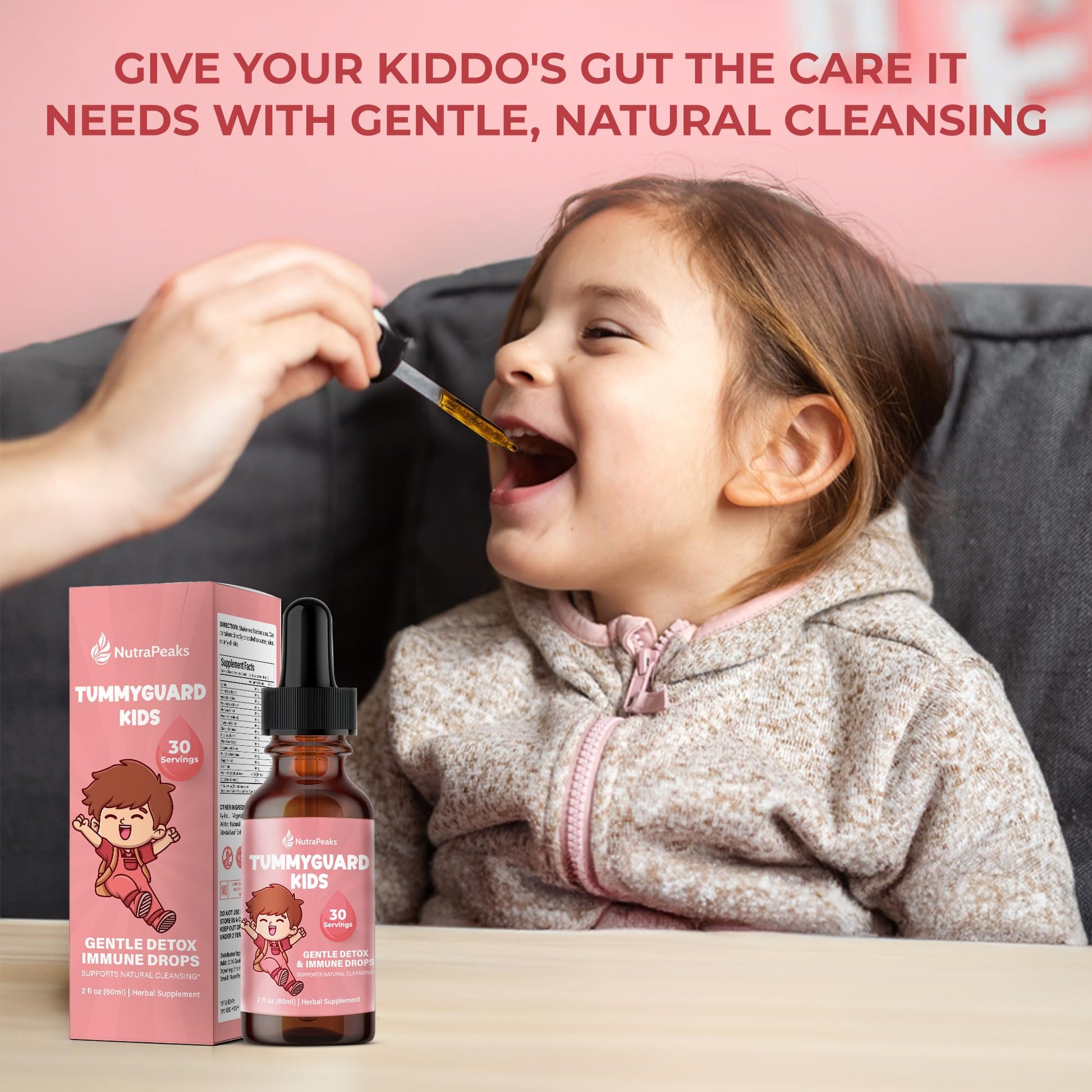 NutraPeaks Kids Liquid Botanical Drops – Natural Blend with Prebiotics, Chamomile, Ginger & Elderberry – Sugar-Free, Alcohol-Free, Non-GMO – 2 fl oz NutraPeaks uk supplements