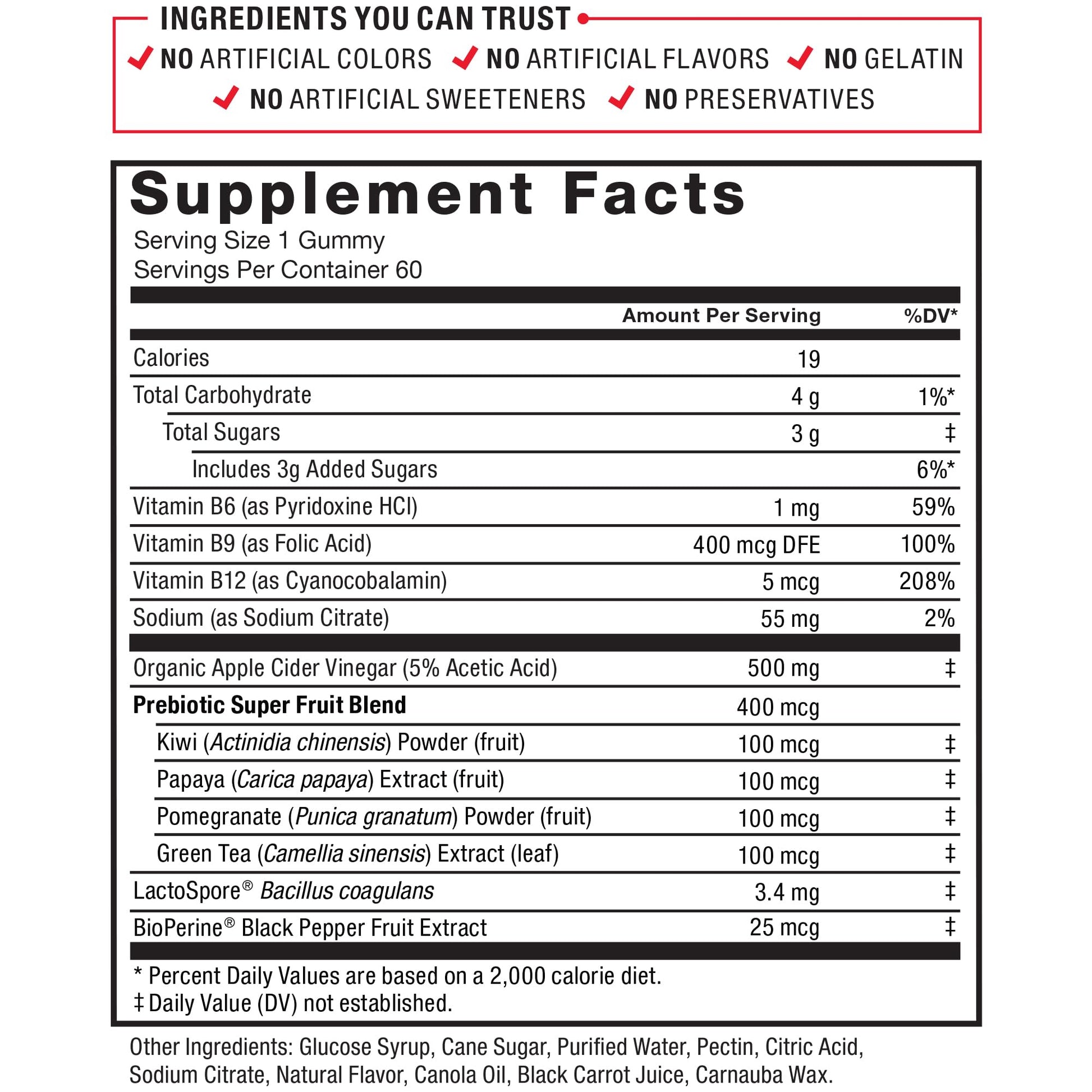 Force Factor ProbioSlim Apple Cider Vinegar Gummies with Organic LactoSpore Probiotics Force Factor uk supplements