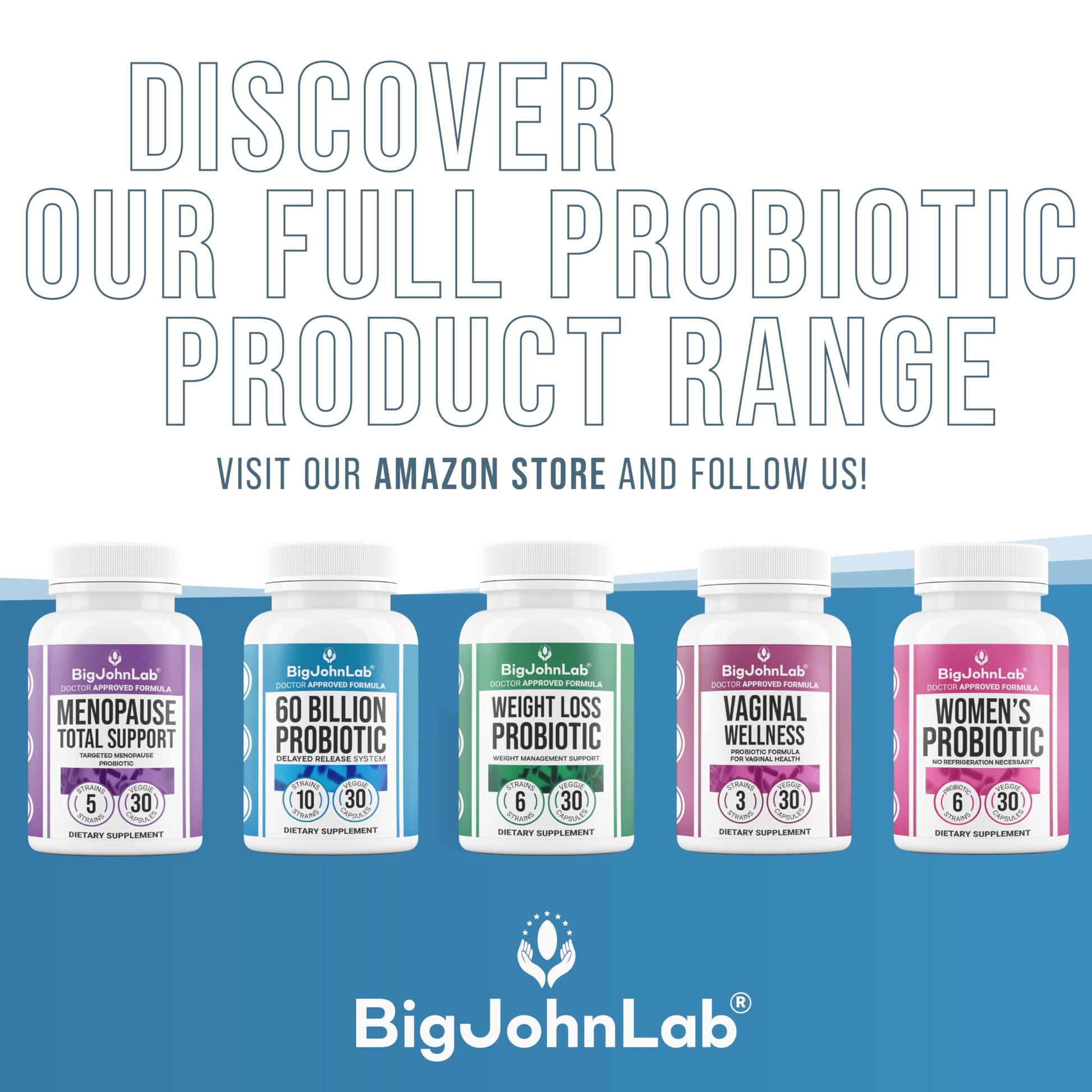 BIGJOHNLAB® - Probiotics for Weight Management & Bloating - 6 Probiotic Strains - Prebiotics - Key Ingredient Cayenne & Green Tea - Supports Gut Health - Weight Management for Women & Men - 30 CT BIGJOHNLAB uk supplements