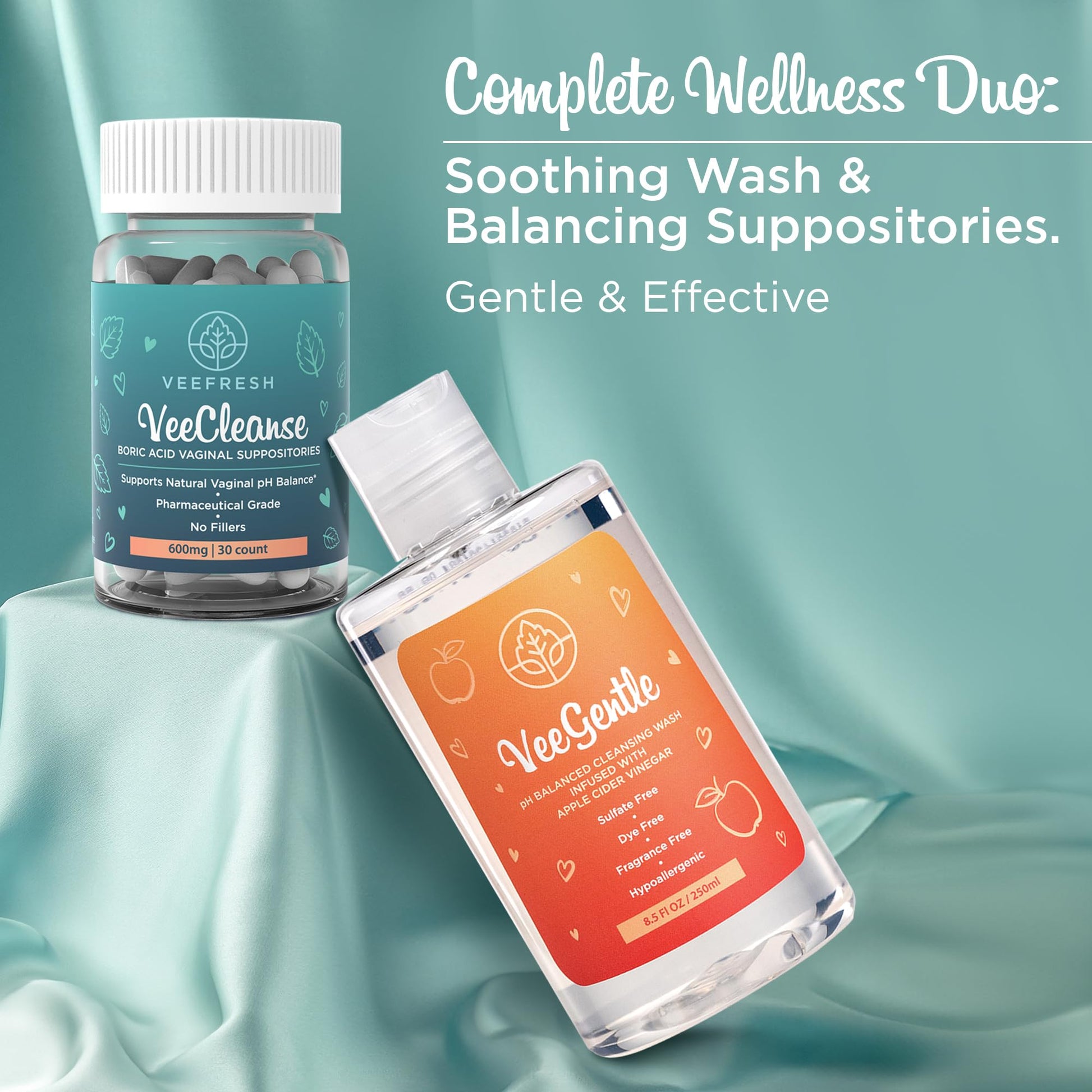 VeePower Lite - Vaginal Health Bundle - Control and Prevent Vaginal Odor - Includes VeeGentle VeeFresh uk supplements