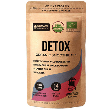 Numami Organic Detox Blueberry Smoothie Powder with Healthy Spirulina, Atlantic Dulse Numami uk supplements
