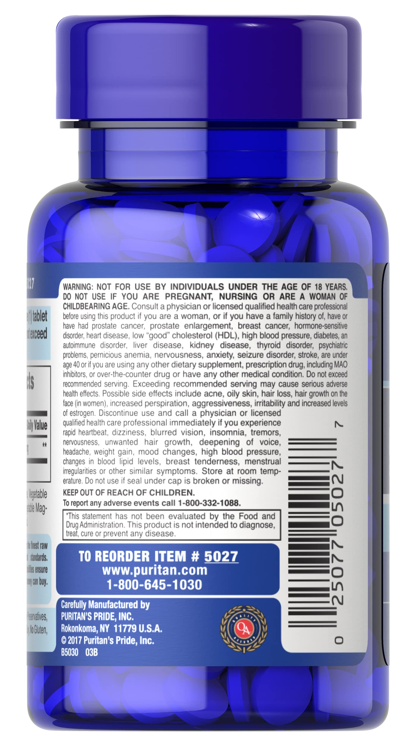 Puritan's Pride DHEA 50Mg, May Promote Sugar Metabolism, 100 Count Puritan's Pride uk supplements