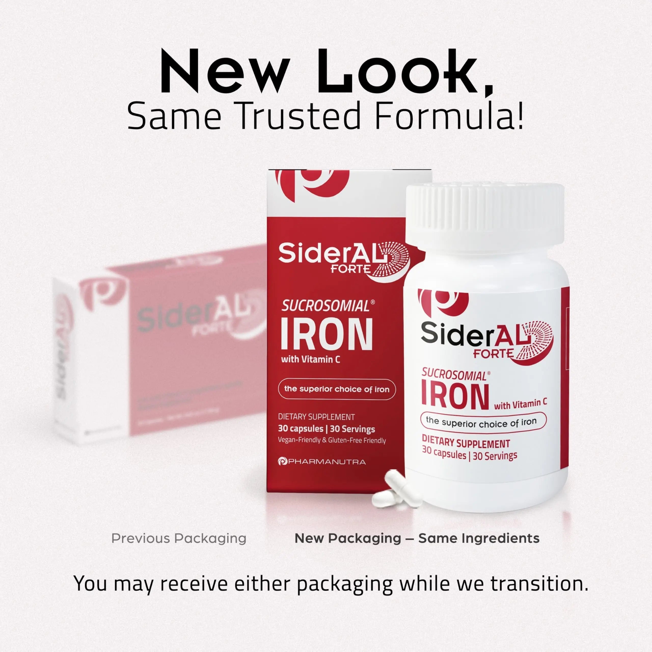 SiderAL Forte Iron Supplement Clinically Proven to Increase Levels Without Side Effects | Sucrosomial High Absorption Gentle Iron Pills for Women and Men | PHARMANUTRA uk supplements