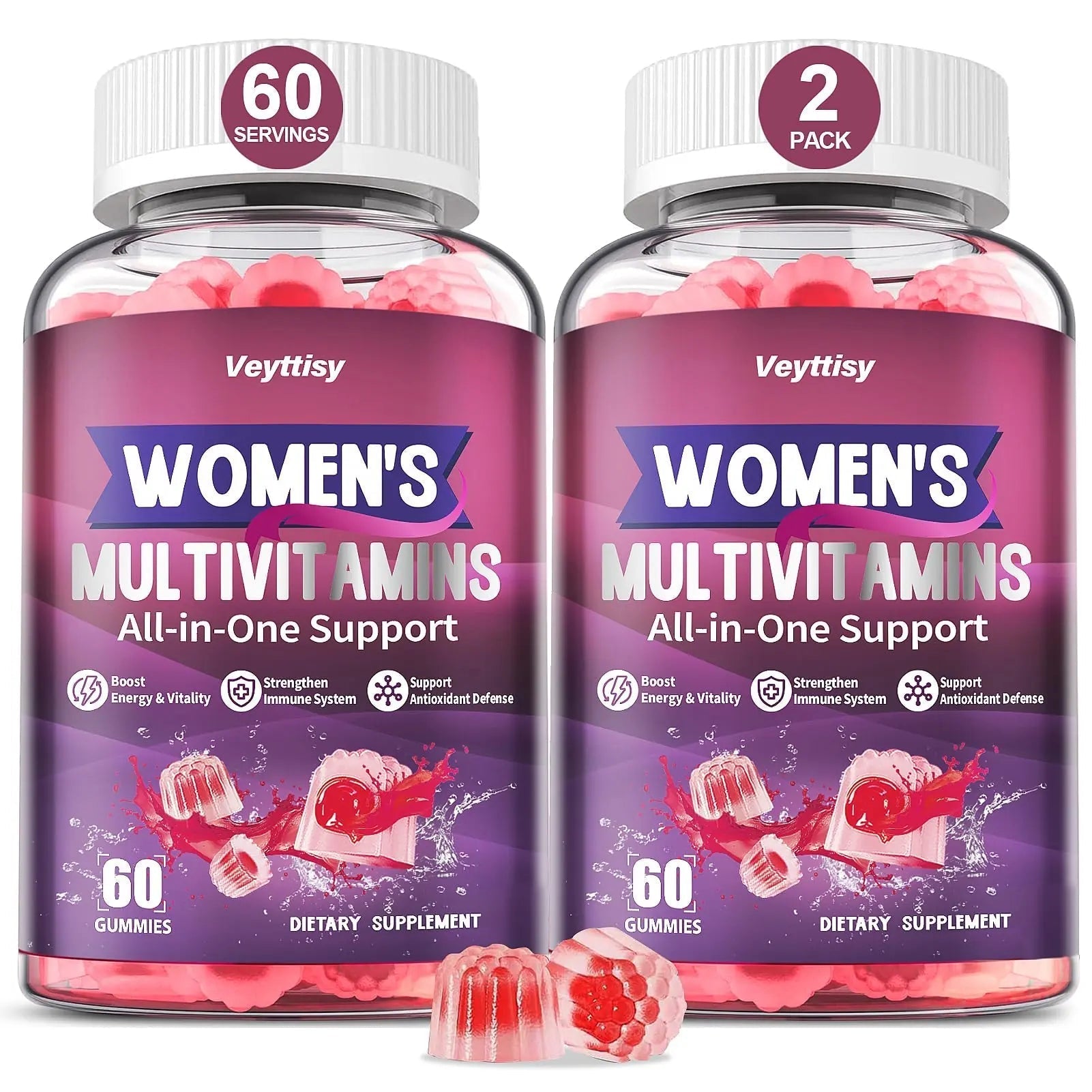 Veyttisy Methylated Multivitamin Gummy for Women - Womens Multivitamin Gummies with Vitamins A C D E, Methylated Folate, Biotin, B Complex Veyttisy uk supplements