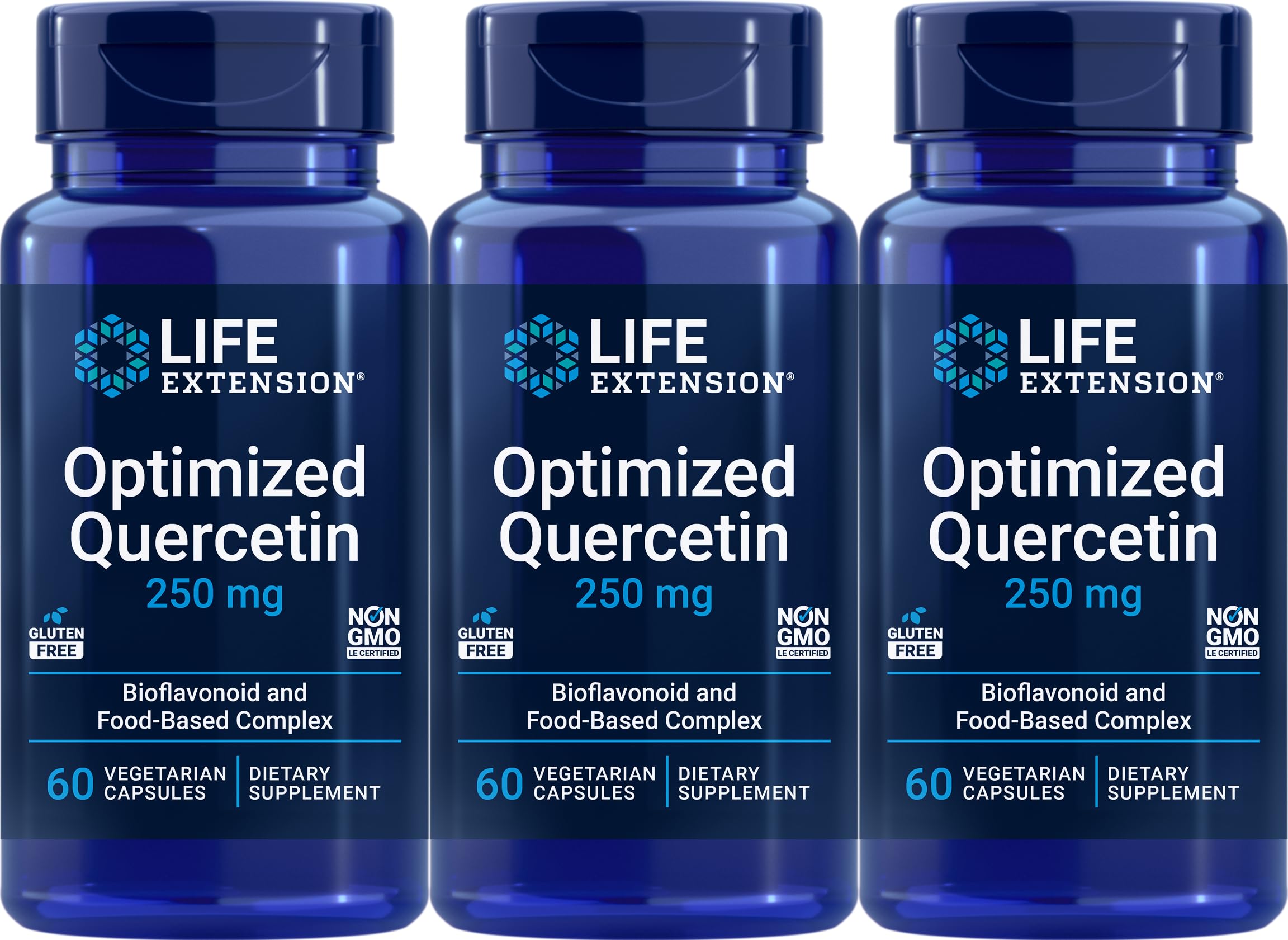 Life Extension Optimized Quercetin Capsules, 60 Vegetarian Capsules (Pack of 3) Life Extension uk supplements