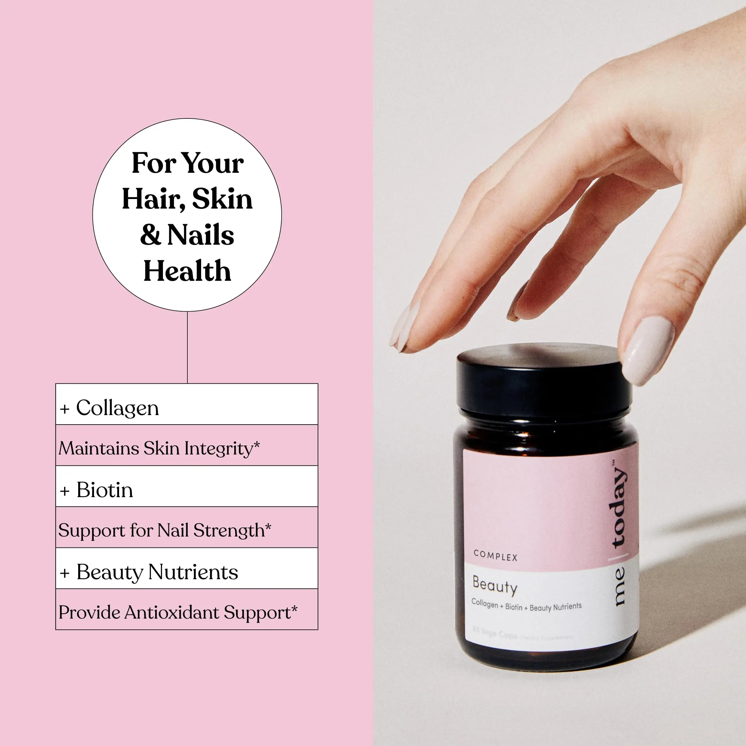 me today Beauty Supplement Hair, Skin and Nails, Vitamins for Women and Men – with Biotin, Collagen, Vitamin C me today uk supplements