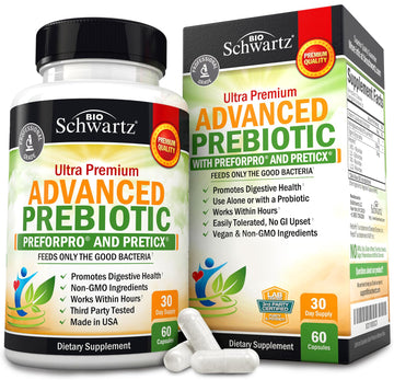 Prebiotics for Advanced Gut Health - Immune System Support & Dietary Fiber BioSchwartz uk supplements